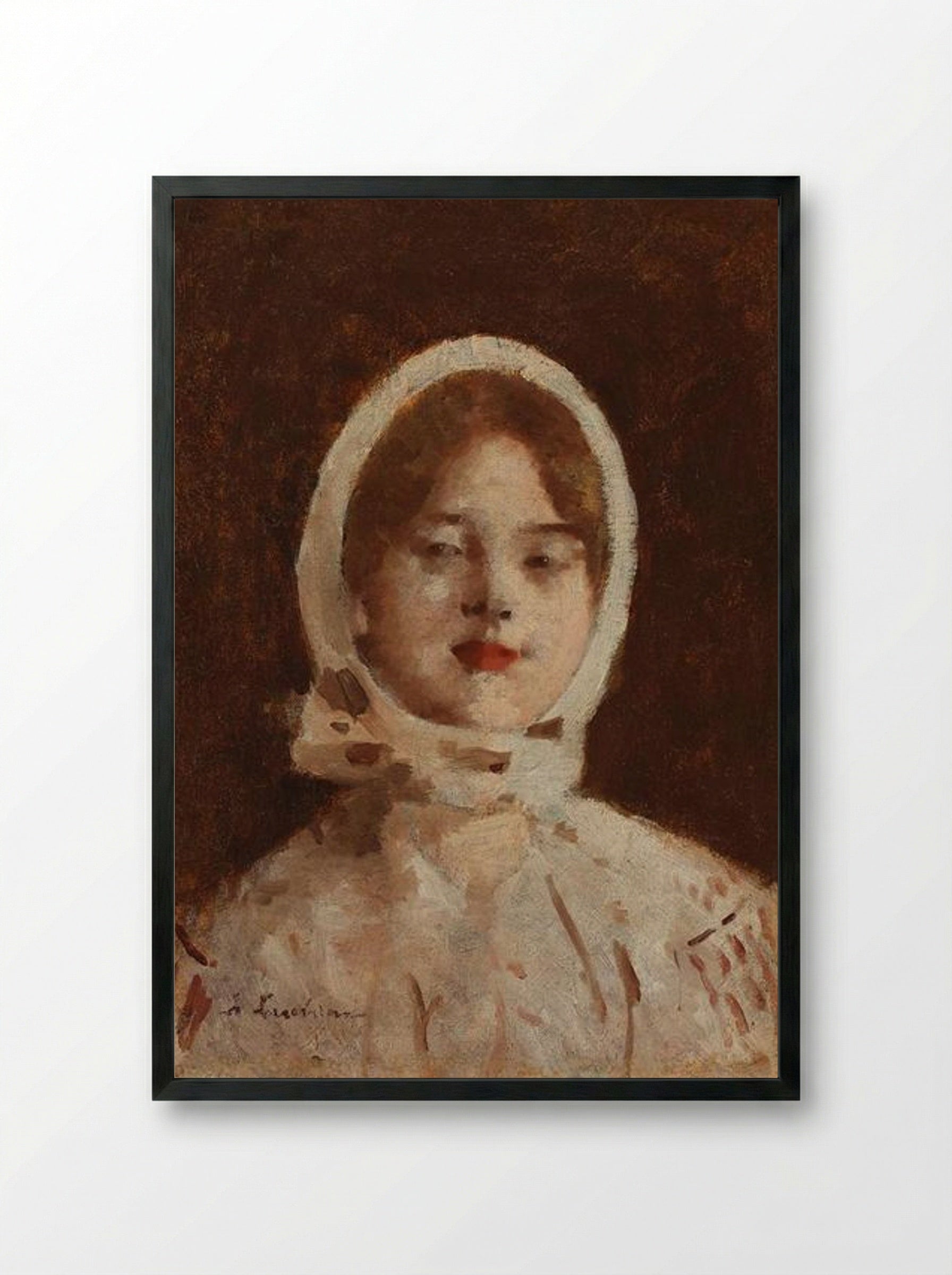 Peasant Woman - Stefan Luchian - Framed Print Black