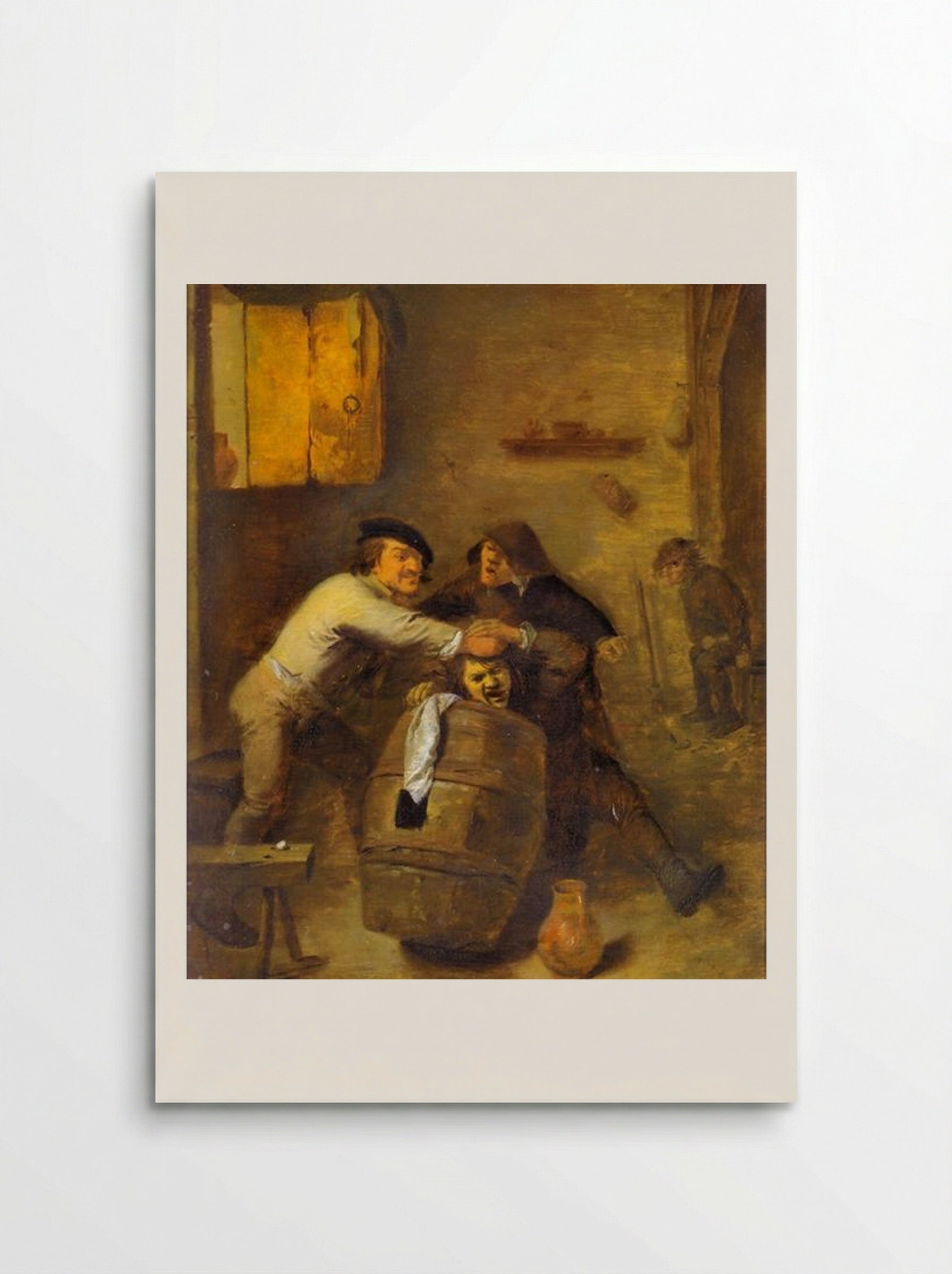 Peasants Quarrelling in an Interior - Adriaen Brouwer - Poster