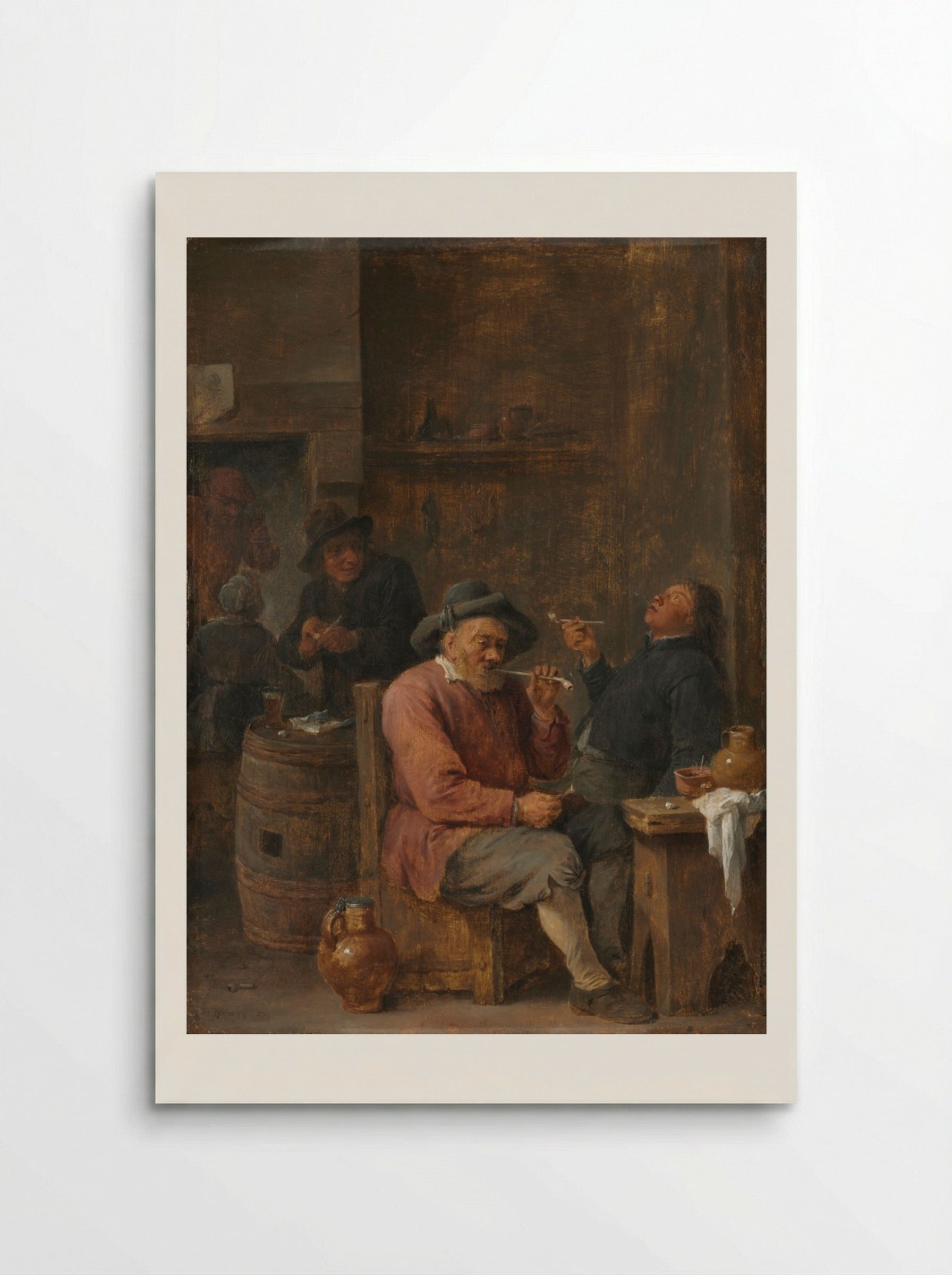 Peasants Smoking in an Inn - David Teniers the Younger - Poster