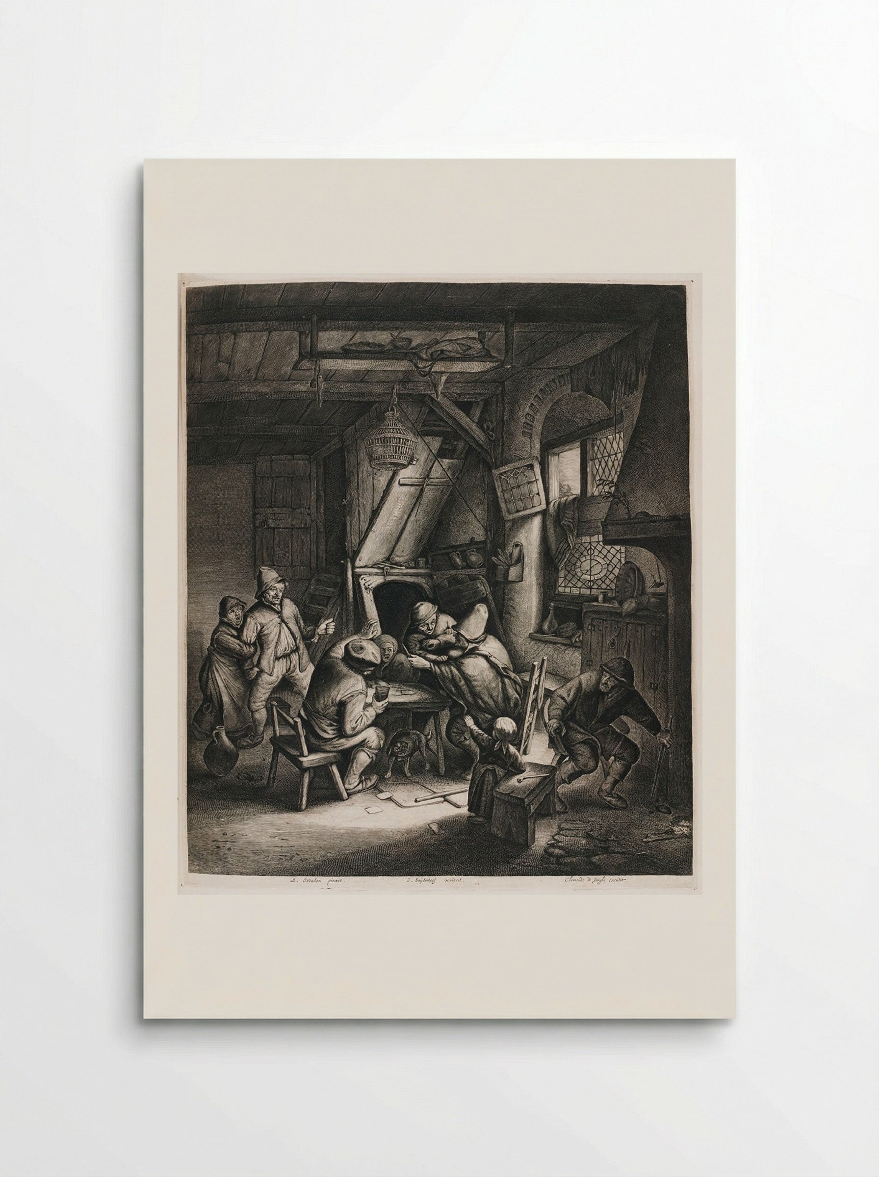Peasants about to Brawl - Jonas Suyderhoef - Poster