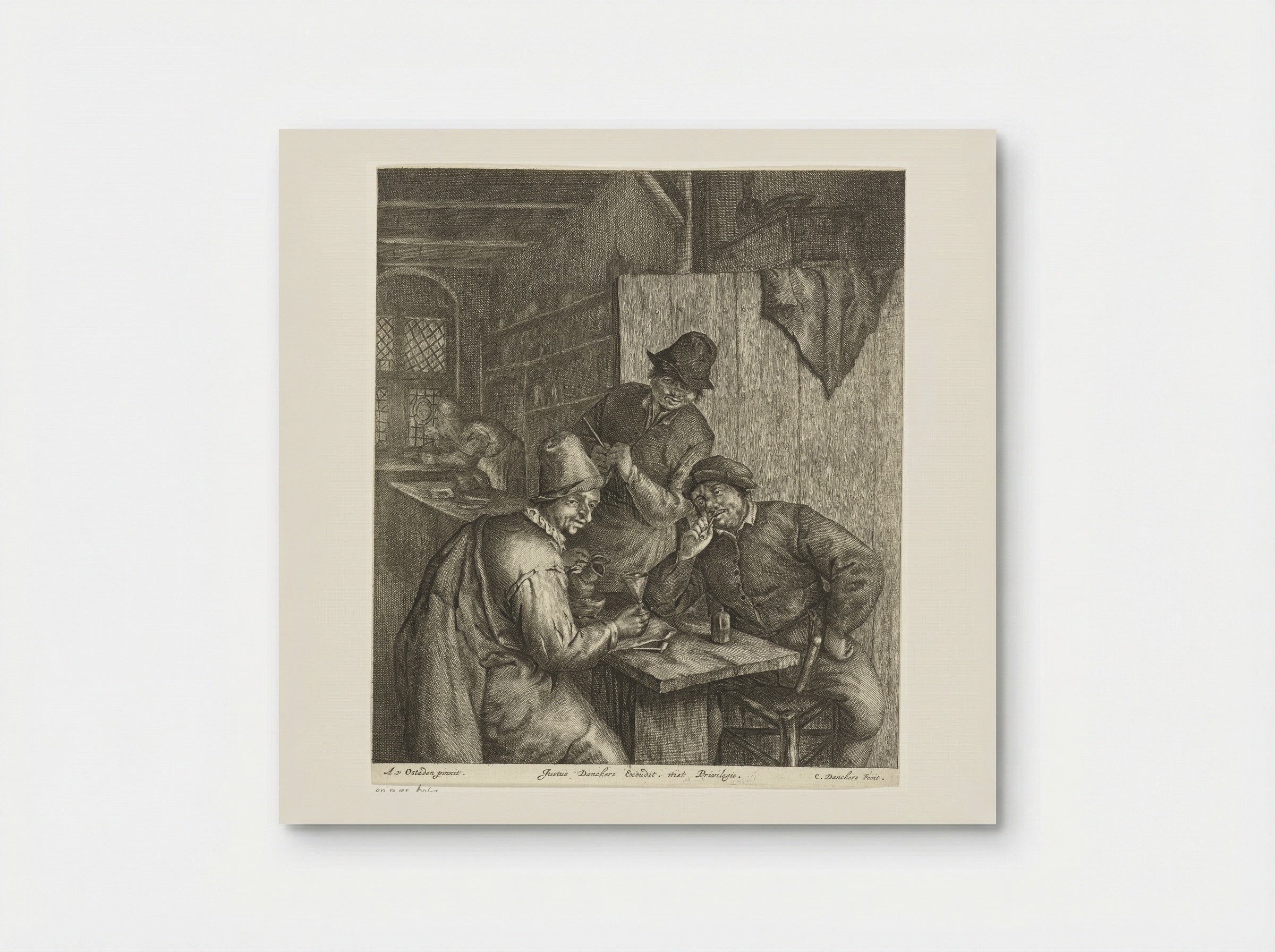 Peasants in an Interior - Cornelis Danckerts - Poster