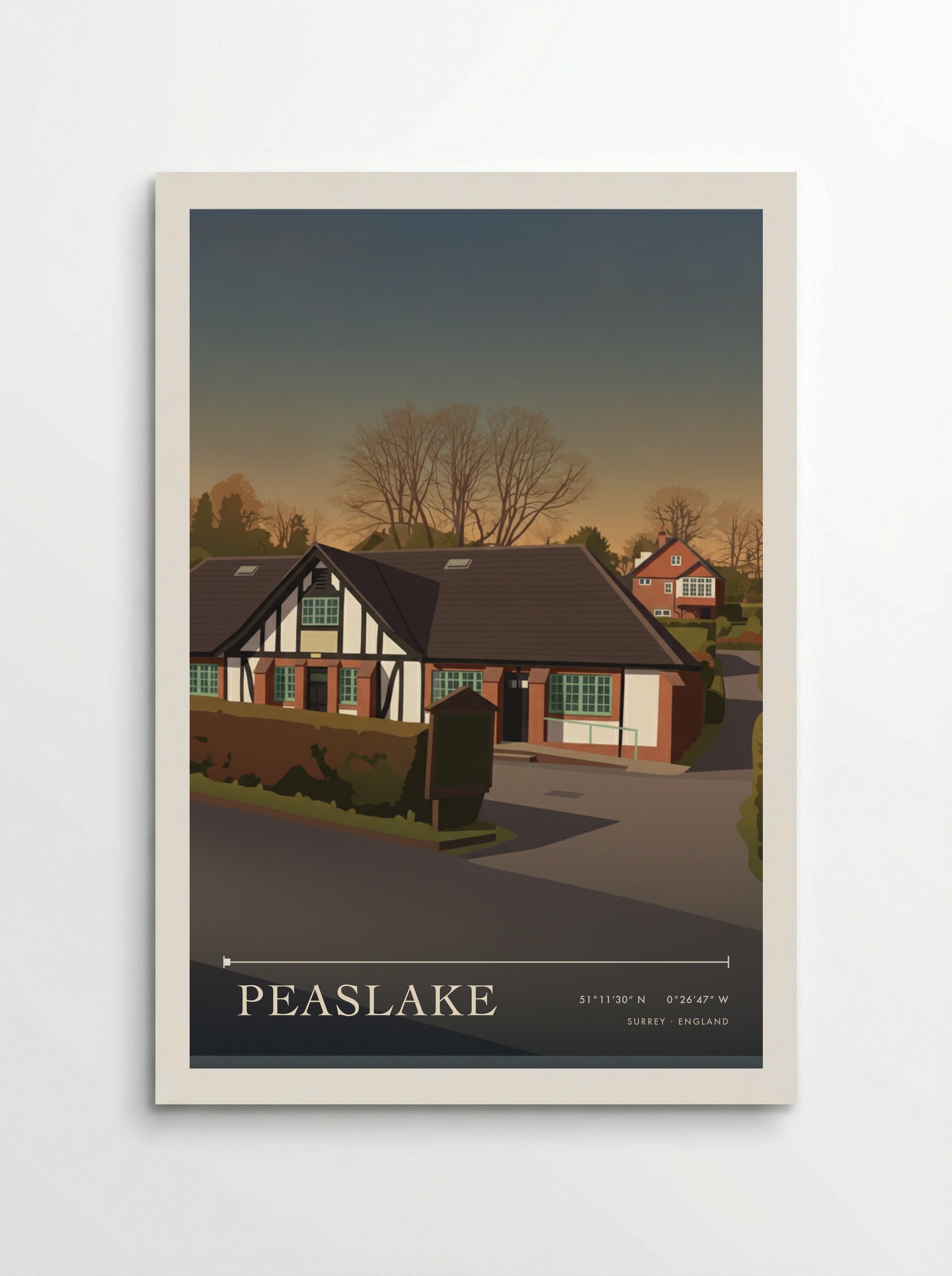 Peaslake Surrey England Travel Poster - Poster