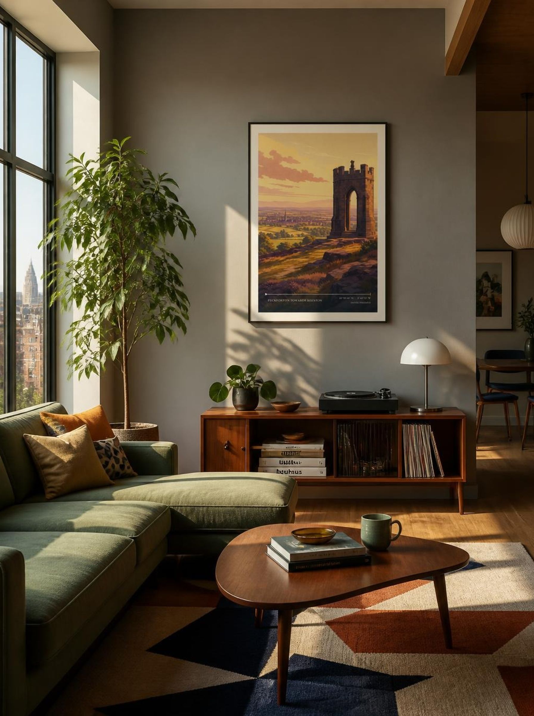 Peckforton towards Beeston United Kingdom Travel Poster - Lifestyle