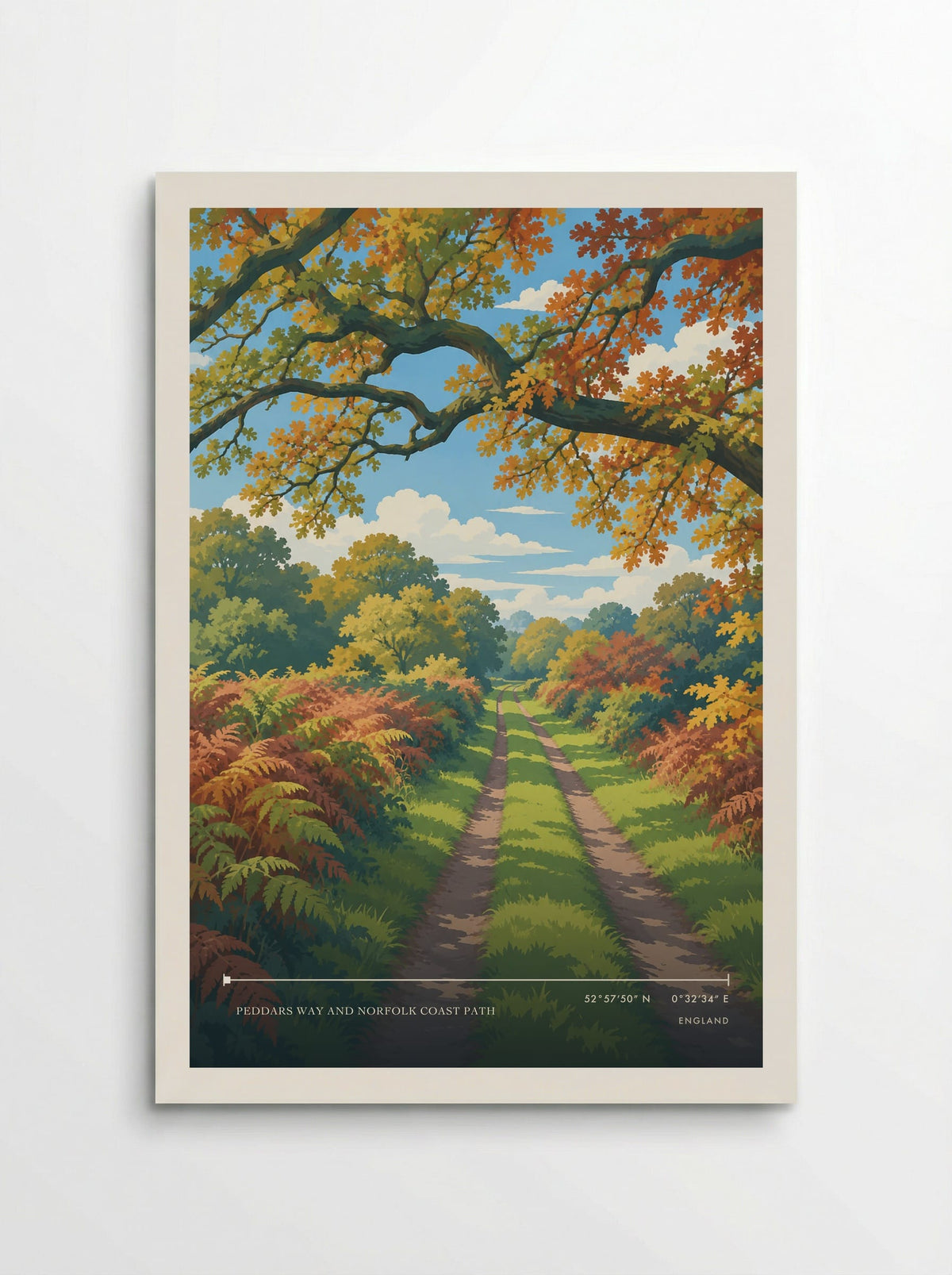 Peddars Way and Norfolk Coast Path | Travel Poster - Poster
