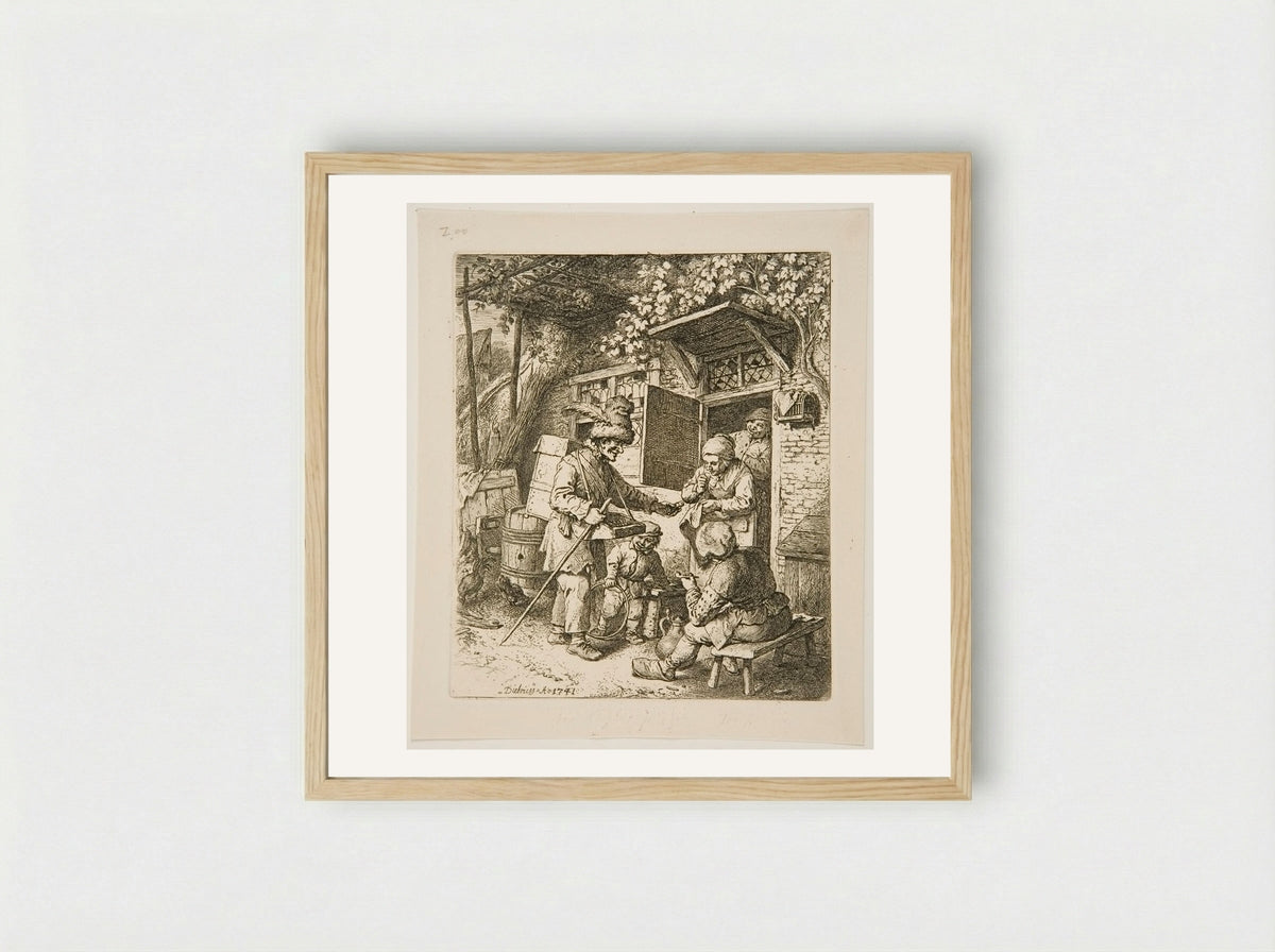 Peddler - Christian Wilhelm Ernst Dietrich - Framed Print Wood