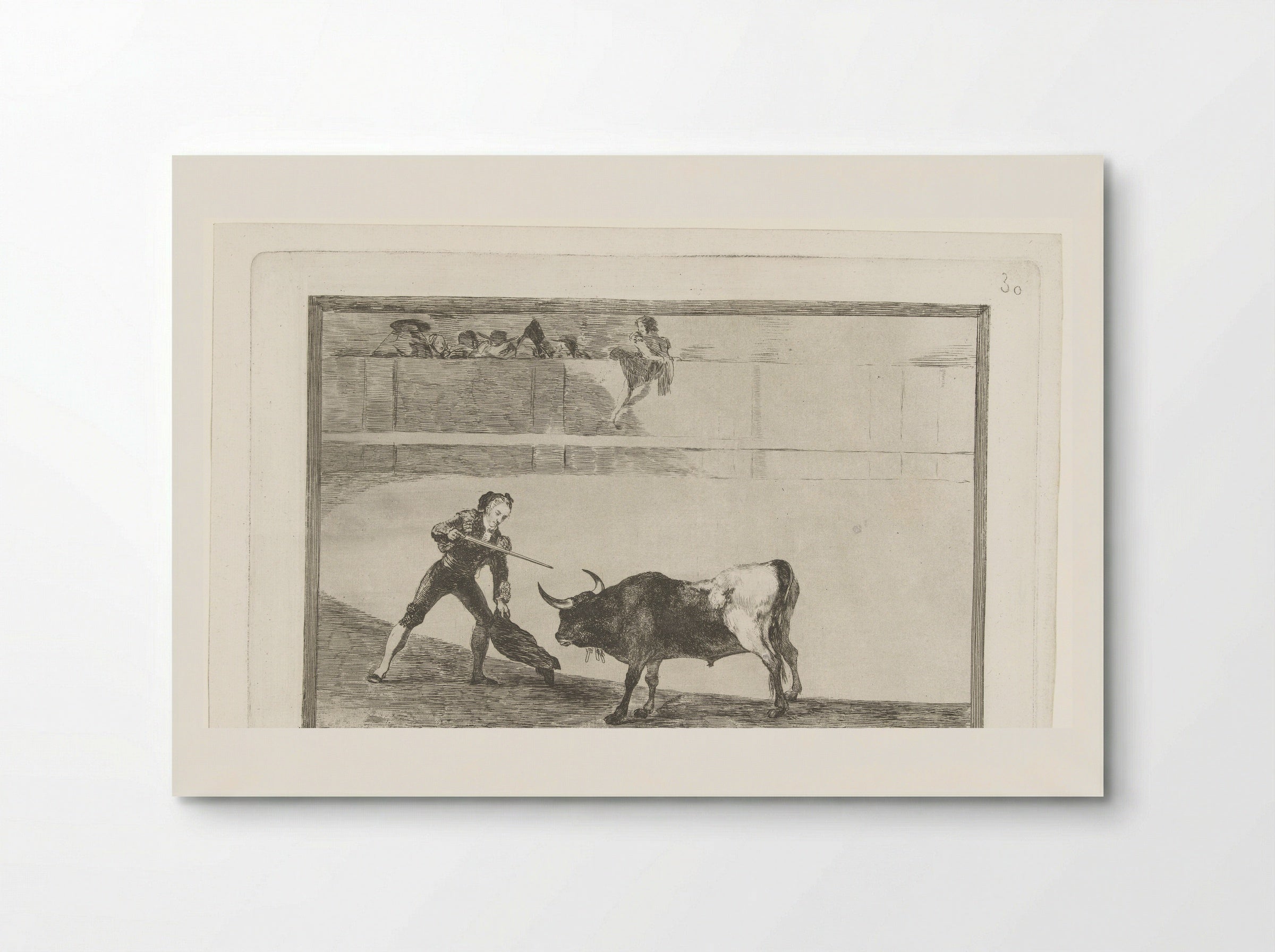 Pedro Romera Martínez doodt een stier - Francisco de Goya - Poster