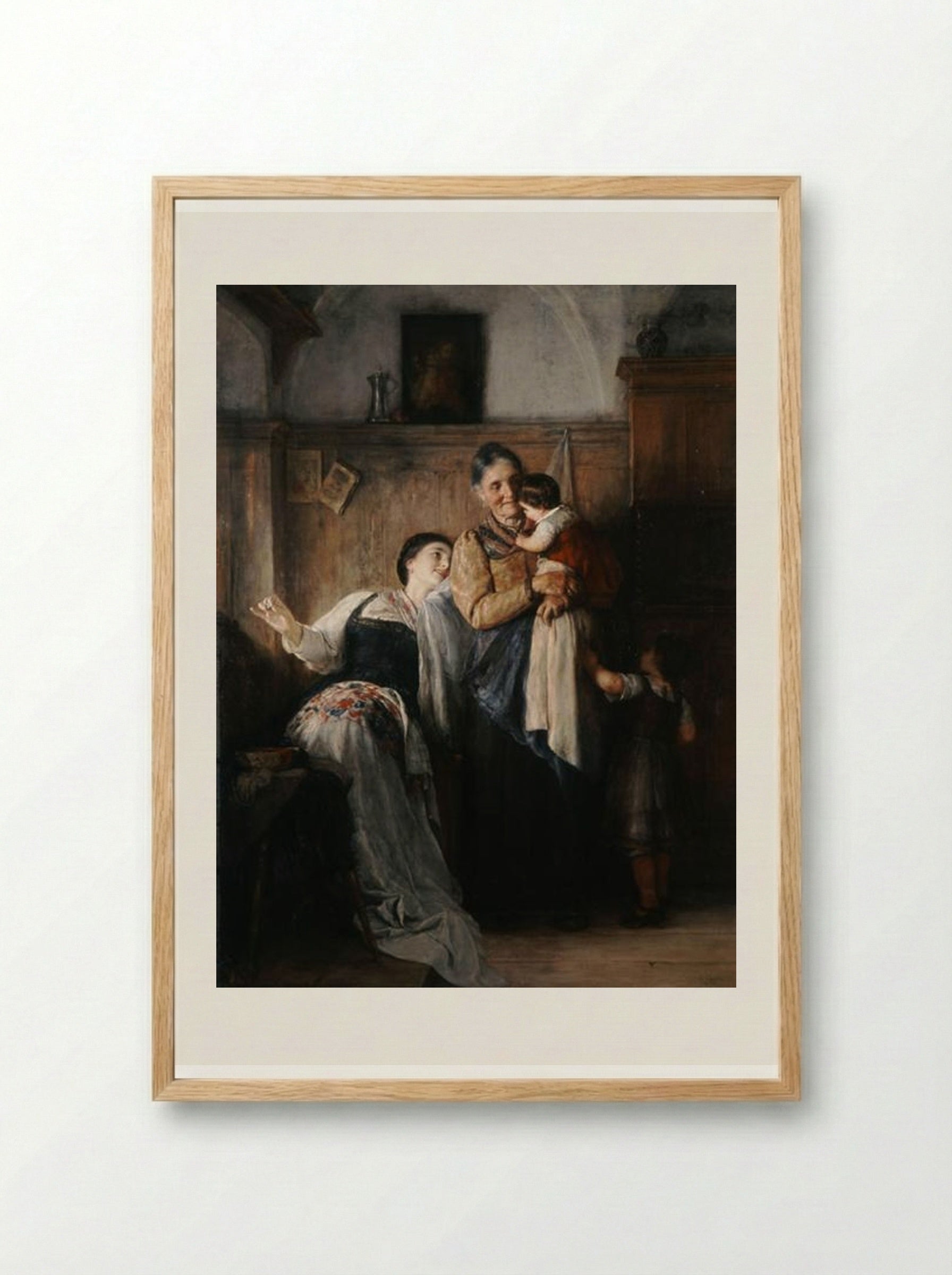Peek-a-boo - Nikolaos Gyzis - Framed Print Wood