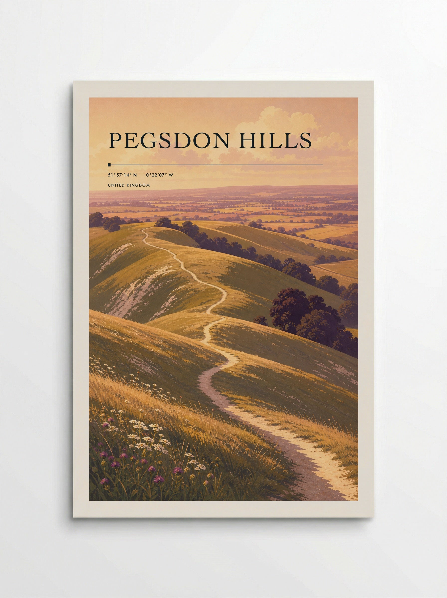 Pegsdon Hills United Kingdom Travel Poster - Poster
