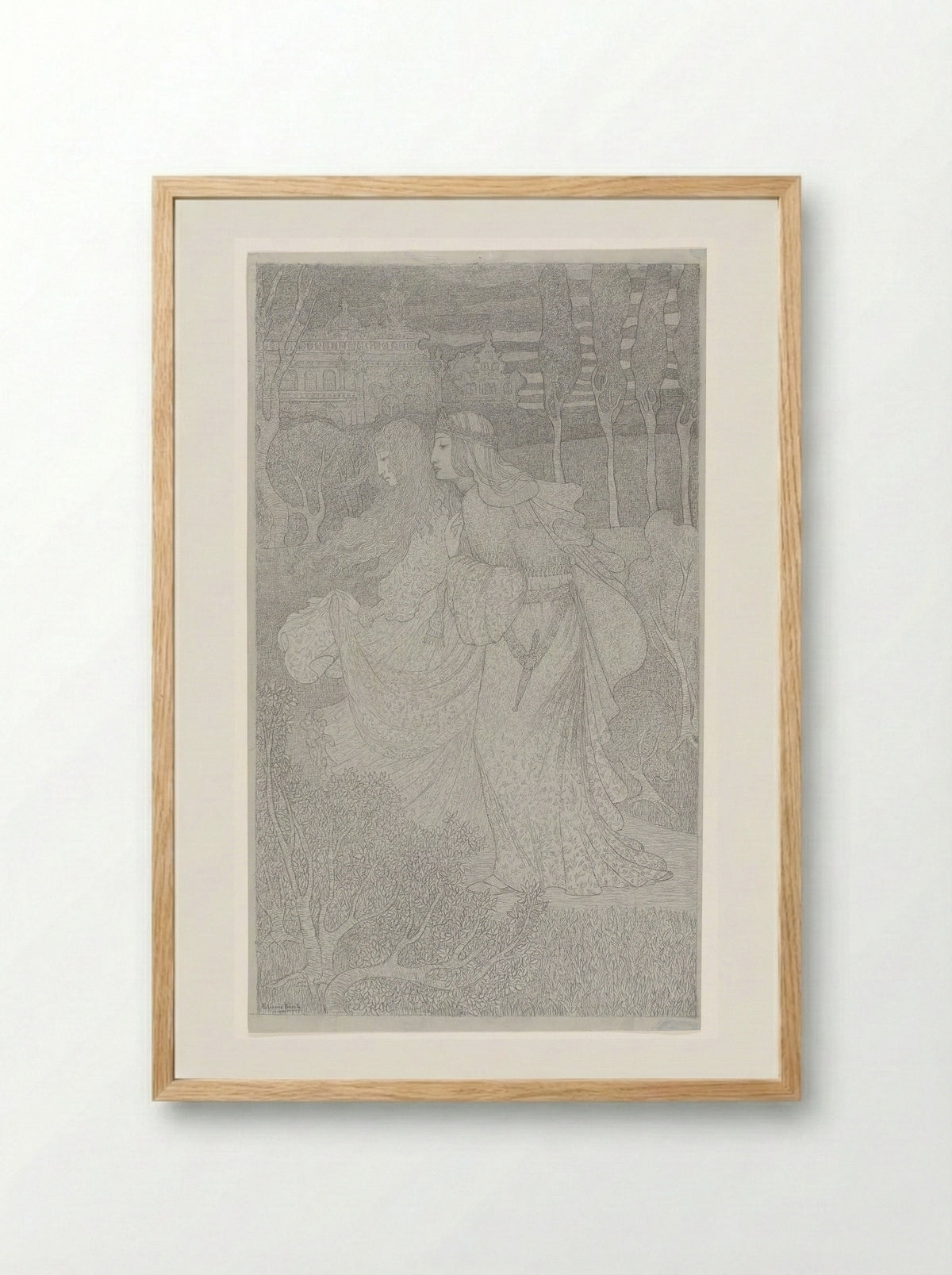 Pelléas et Mélisande - Etienne Bosch - Framed Print Wood