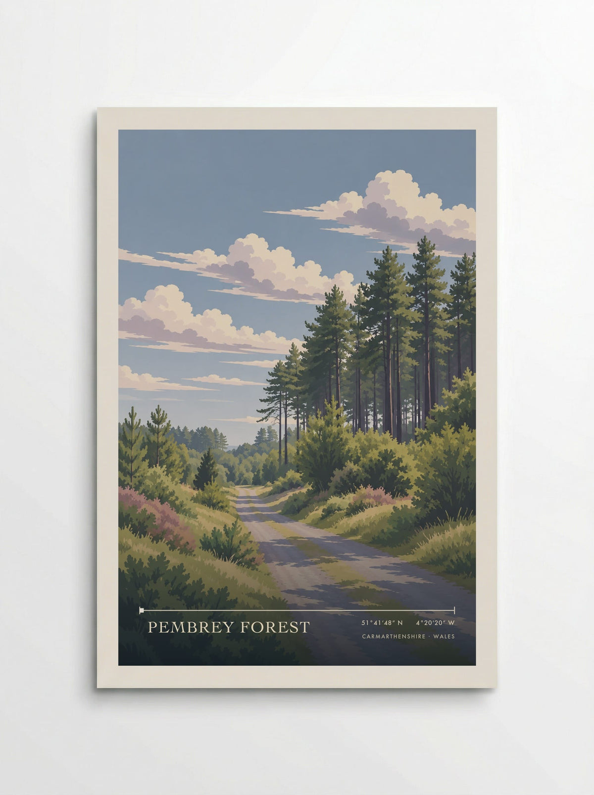 Pembrey Forest, Carmarthenshire | Travel Poster - Poster