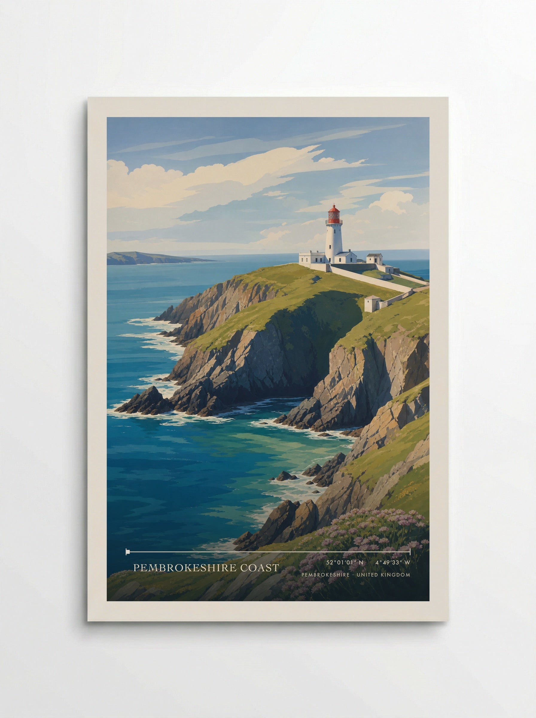 Pembrokeshire Coast United Kingdom Travel Poster - Poster