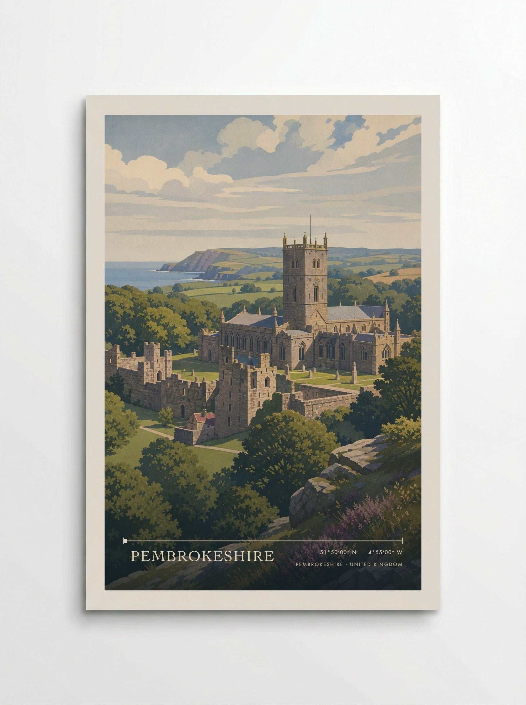 Pembrokeshire United Kingdom Travel Poster - Poster