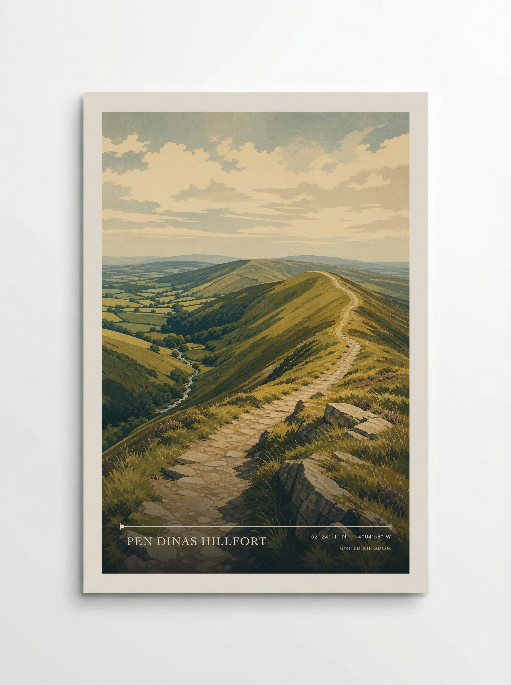 Pen Dinas Hillfort United Kingdom Travel Poster - Poster