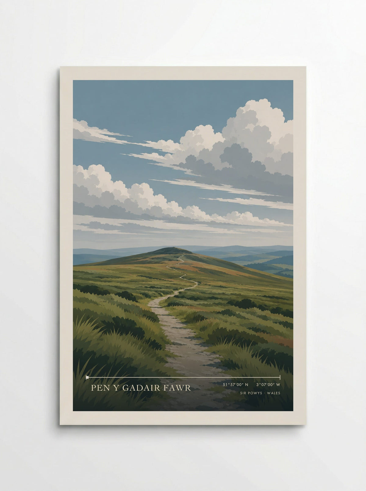 Pen y Gadair Fawr, Sir Powys | Travel Poster - Poster
