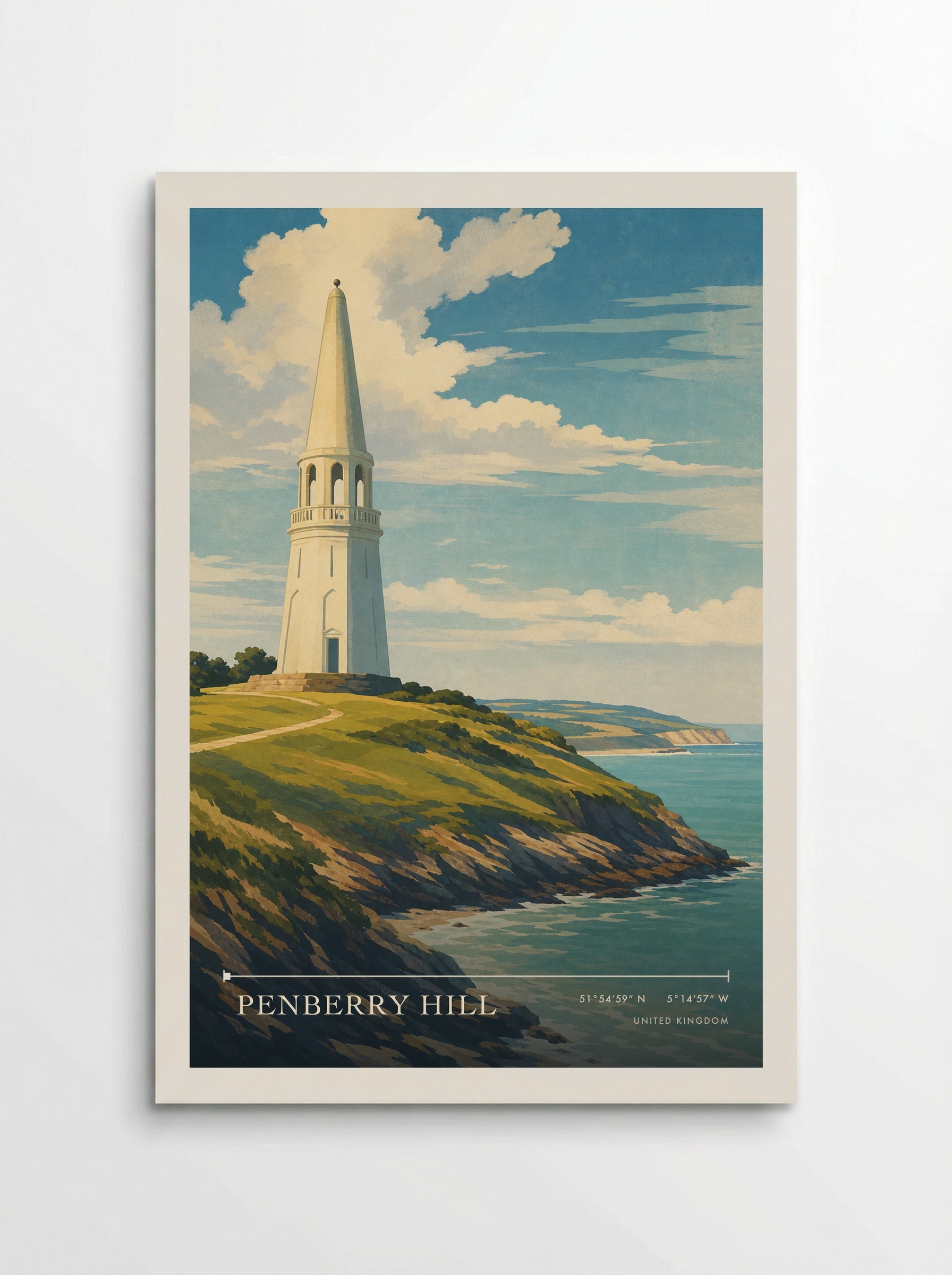 Penberry Hill United Kingdom Travel Poster - Poster