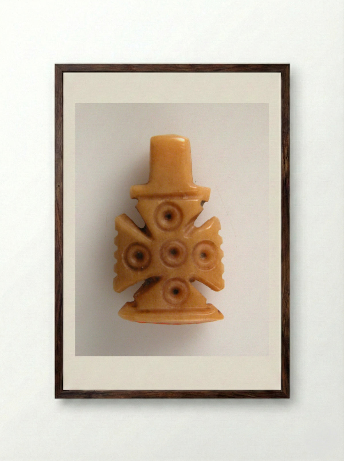 Pendant Cross - Fine Art Print - Framed Print Dark Wood