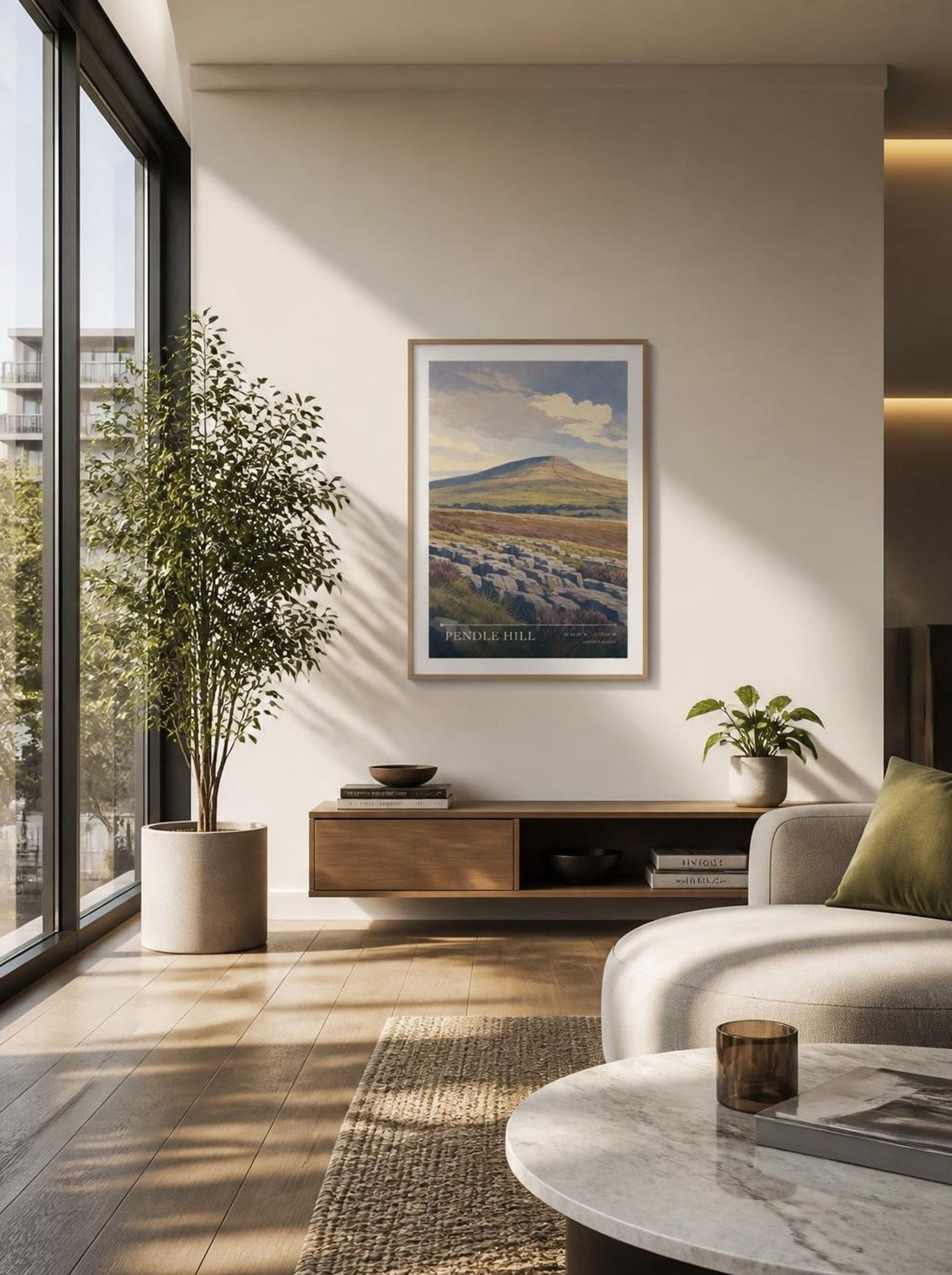 Pendle Hill United Kingdom Travel Poster - Lifestyle