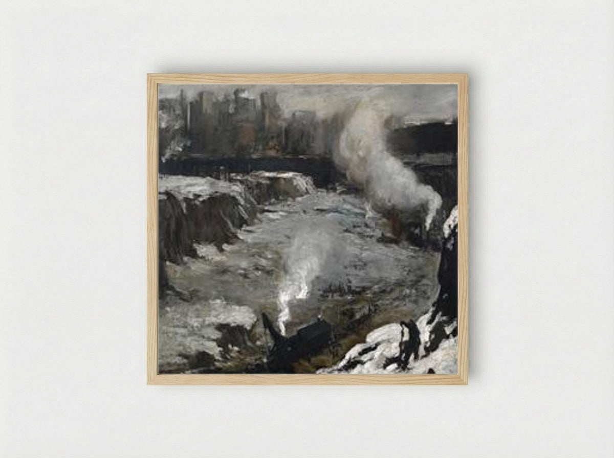 Pennsylvania Excavation - George Bellows - Framed Print Wood