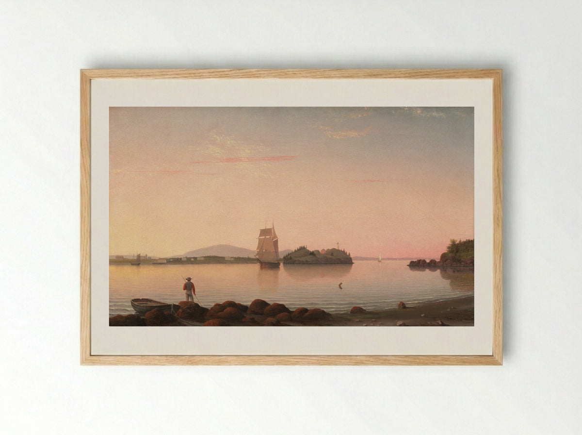 Penobscot Bay, Maine - Fitz Henry Lane - Framed Print Wood
