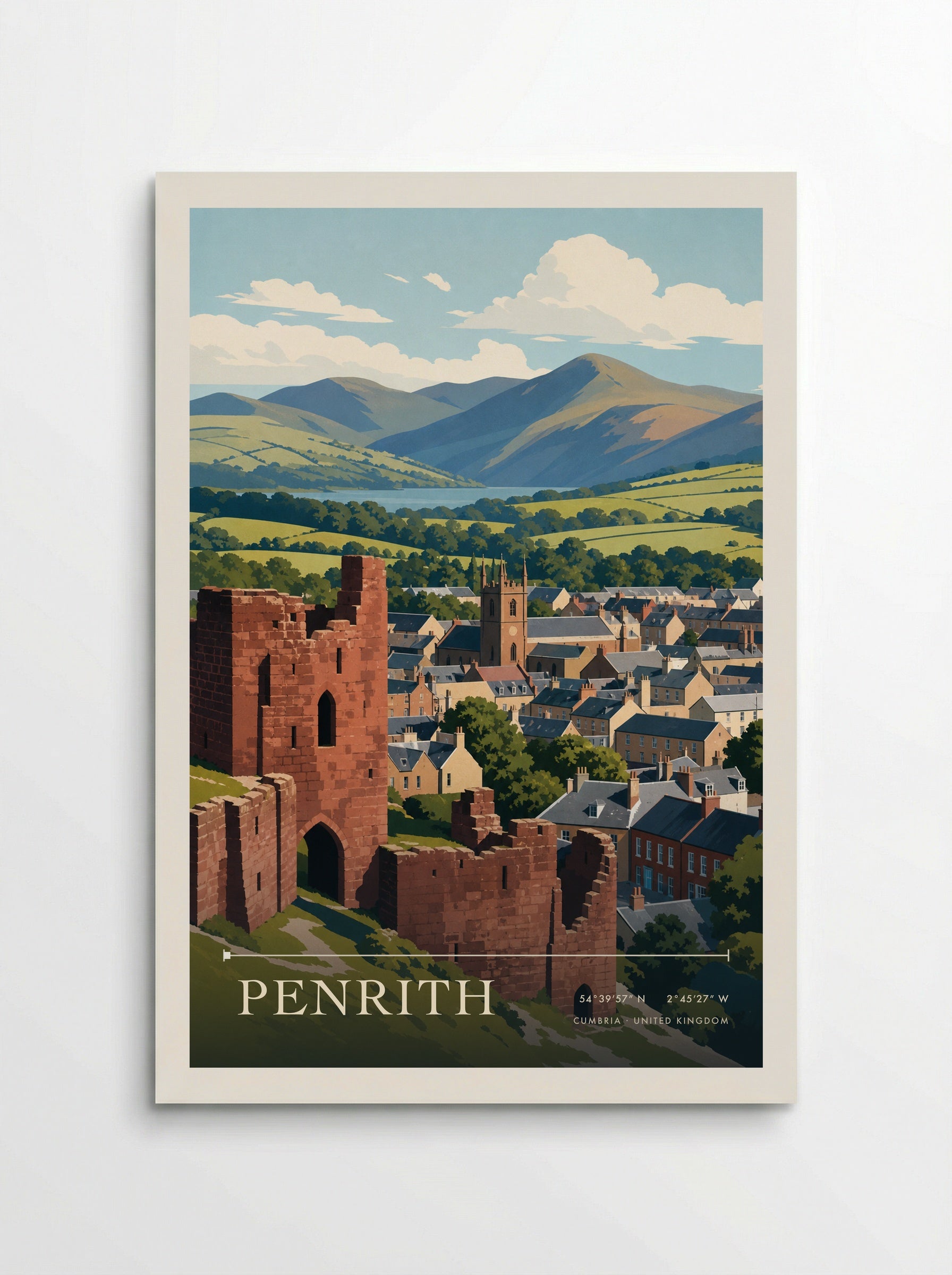 Penrith Cumbria United Kingdom Travel Poster - Poster