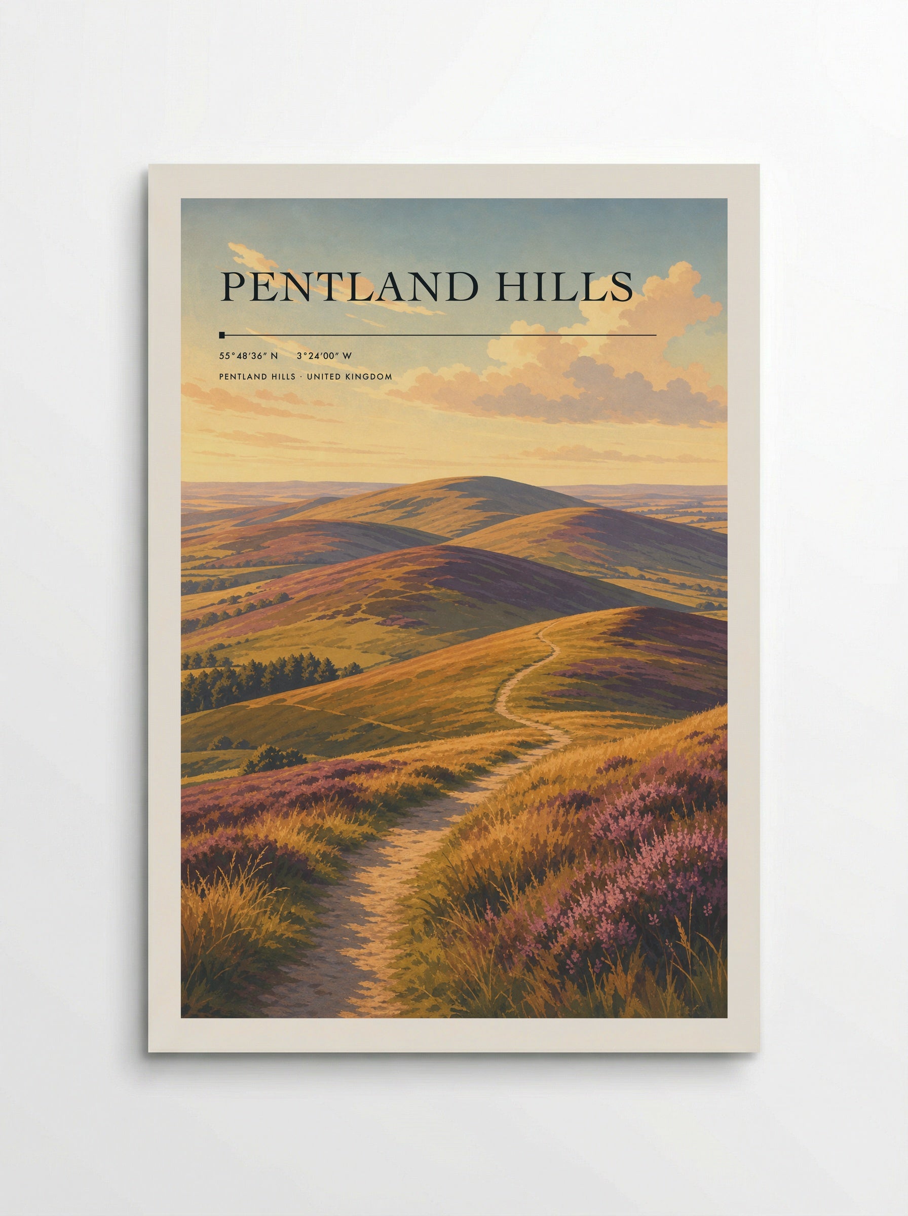 Pentland Hills United Kingdom Travel Poster - Poster