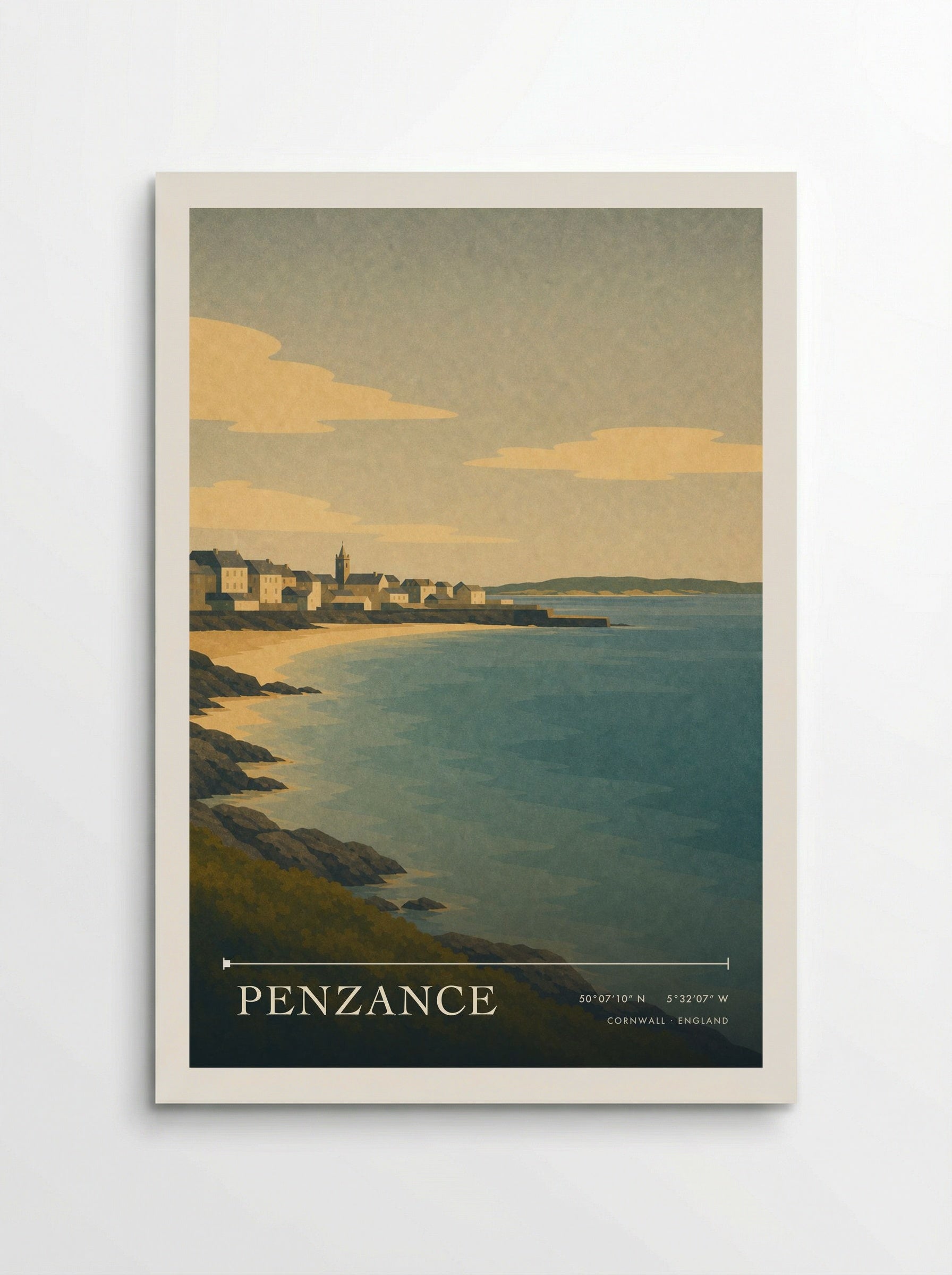 Penzance Cornwall England Travel Poster - Poster