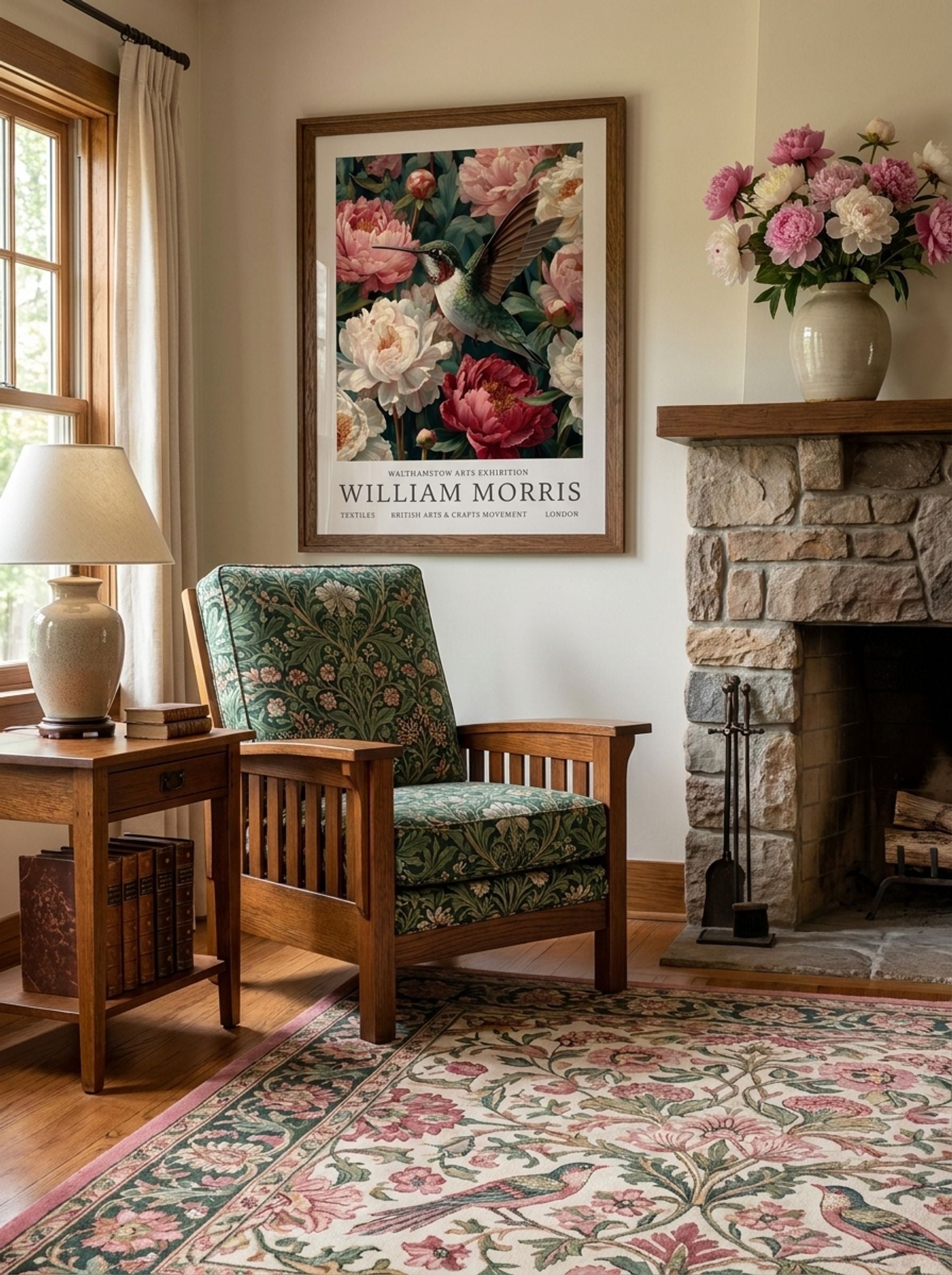 Peony Hummingbird Flight - William Morris - Lifestyle