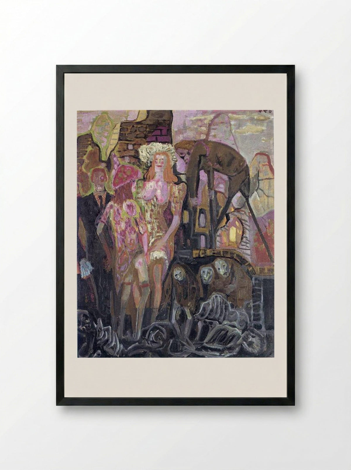 People in Trummen - Otto Dix - Framed Print Black
