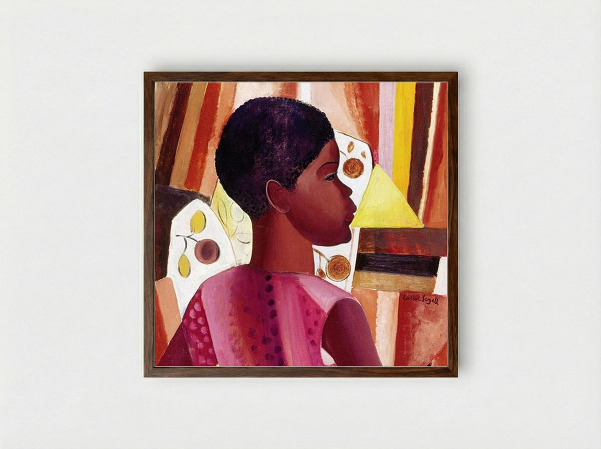 Perfil de Zulmira - Lasar Segall - Framed Print Dark Wood