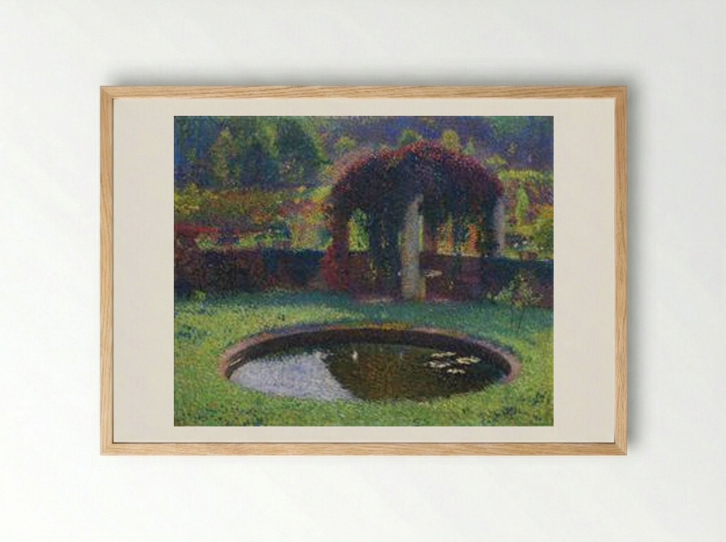 Pergola in the South West Park - Henri Martin - Framed Print Wood
