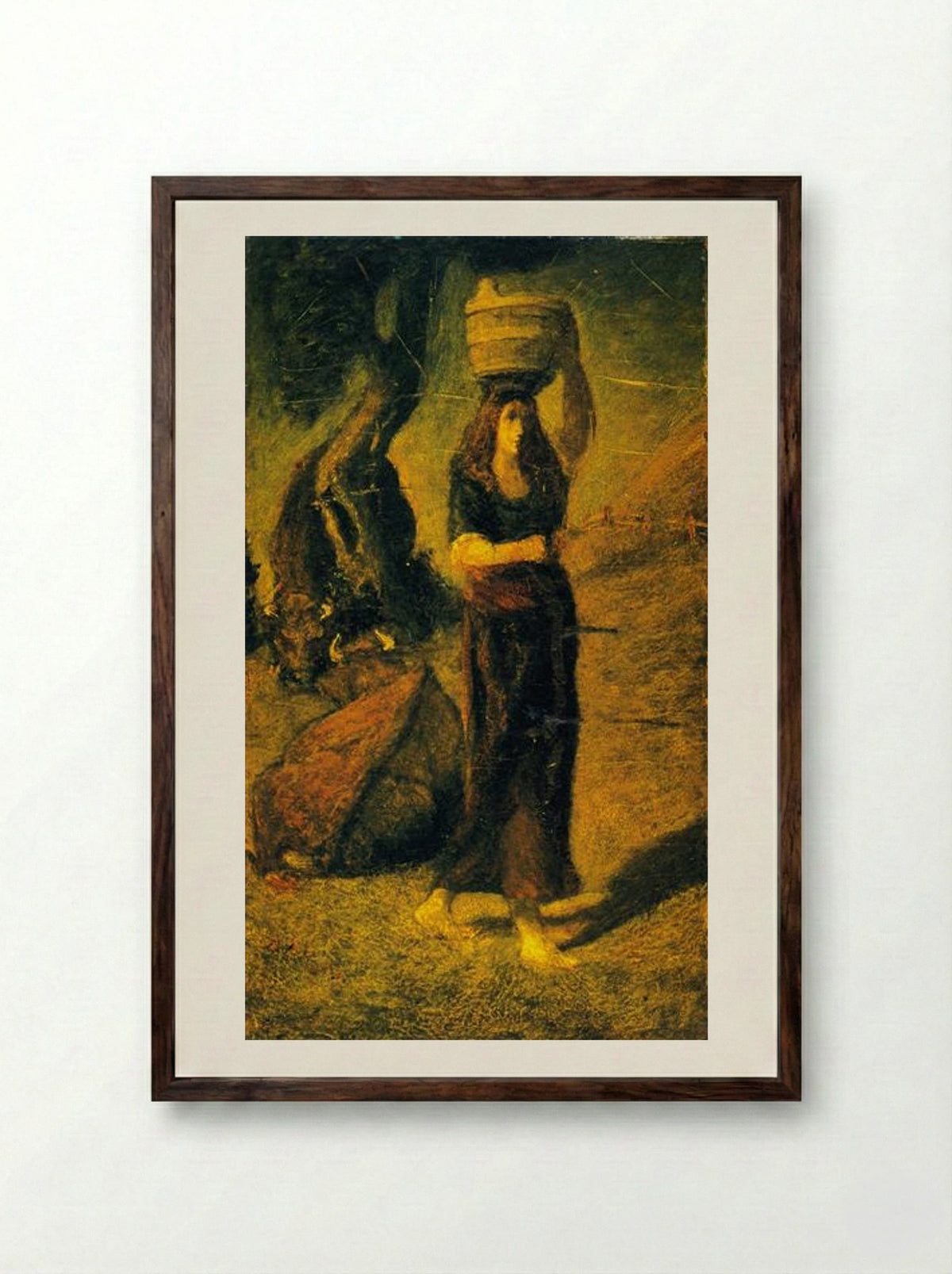 Perrette - Albert Pinkham Ryder - Framed Print Dark Wood