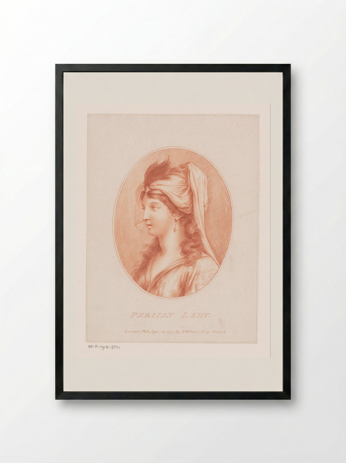 Persian Lady - Victor Marie Picot - Framed Print Black