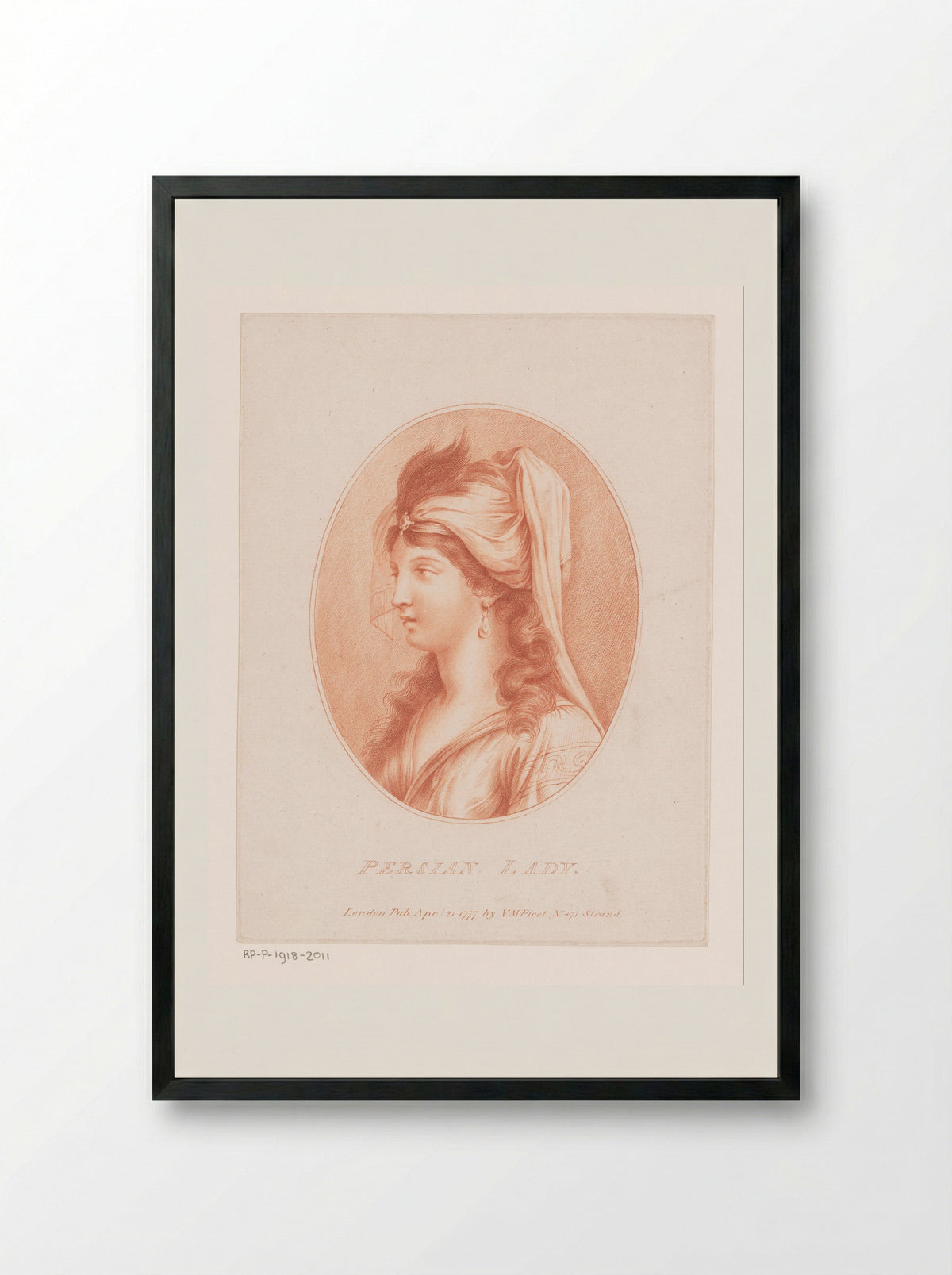 Persian Lady - Victor Marie Picot - Framed Print Black