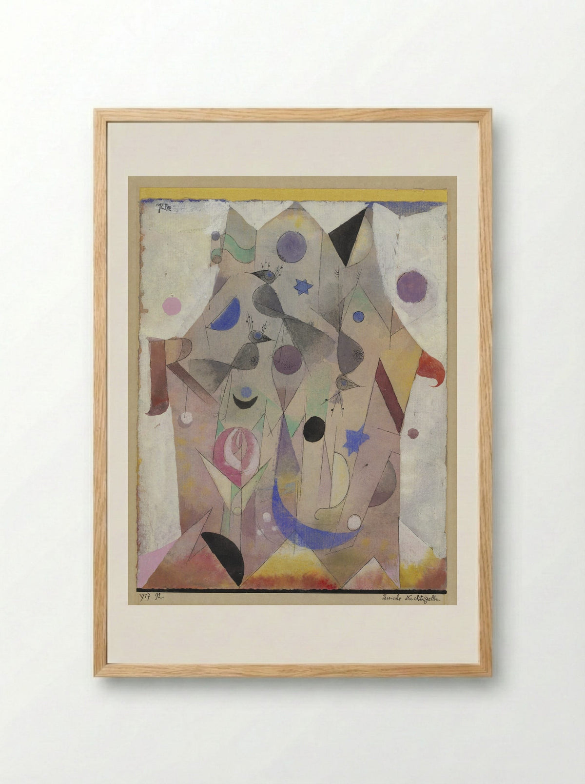 Persian Nightingales - Paul Klee - Framed Print Wood