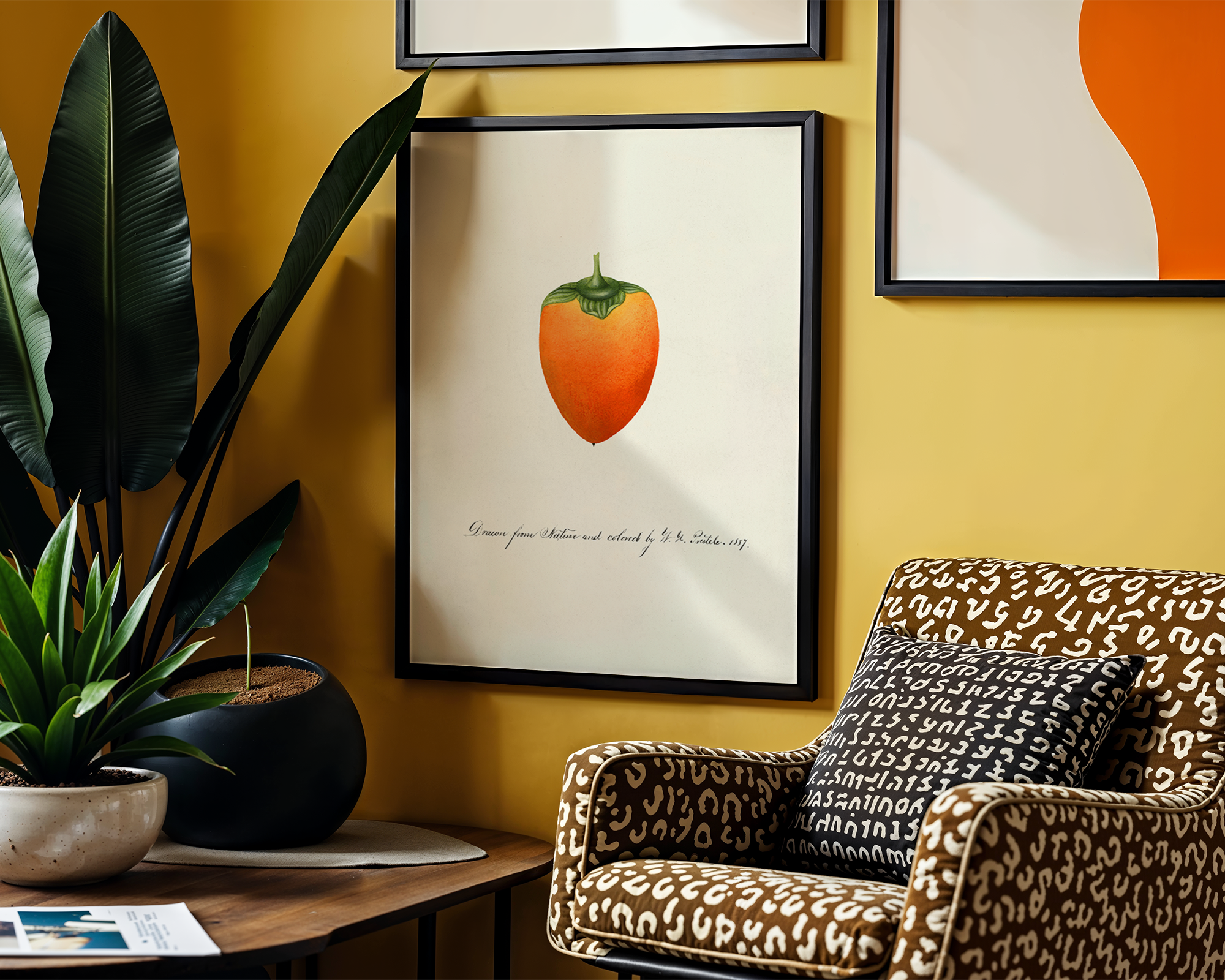 Persimmon-(Diospyros)-(1887)-by-William-Henry-Prestele mockup