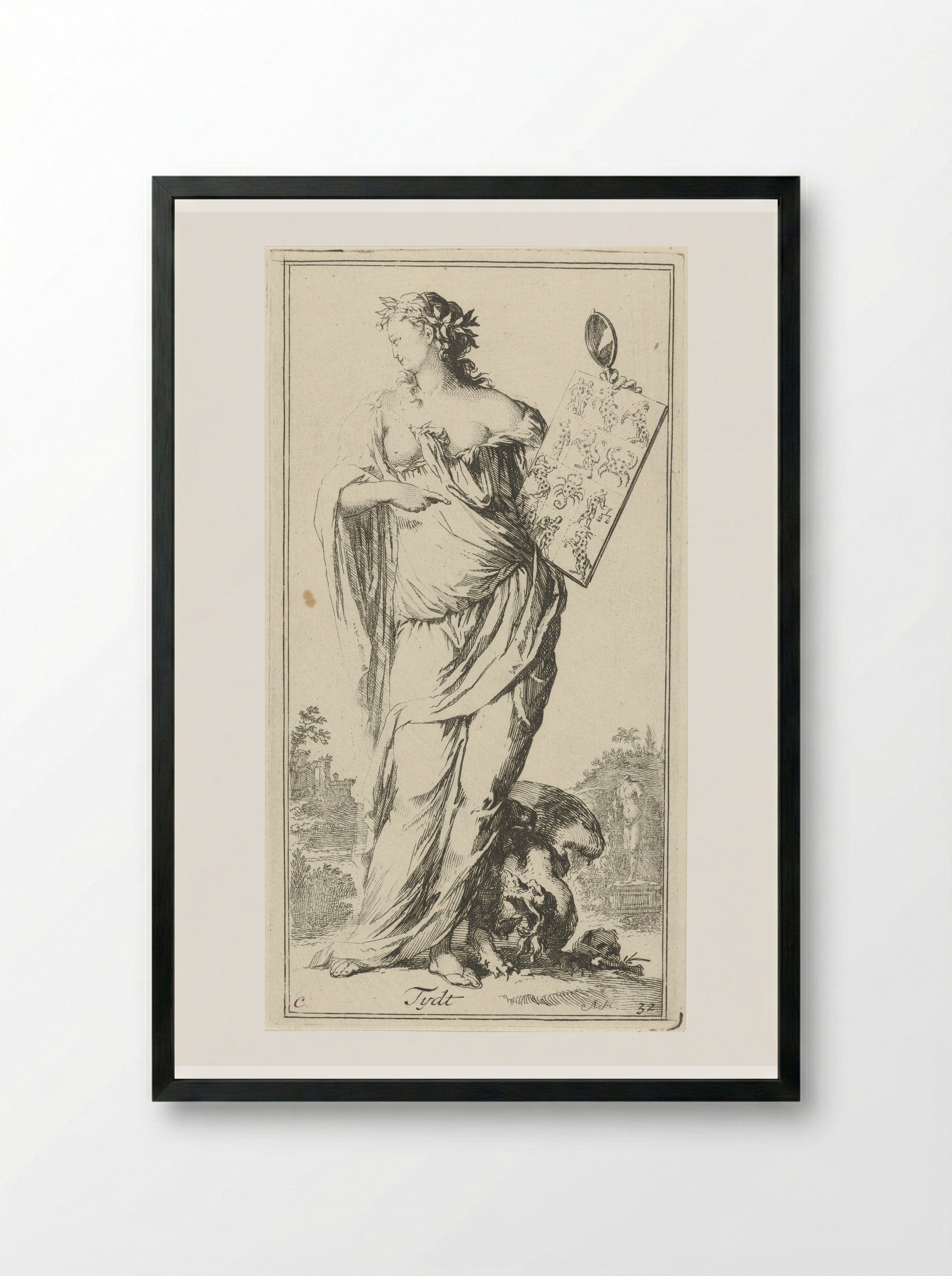 Personificatie van Tijd - Leonard Schenk - Framed Print Black