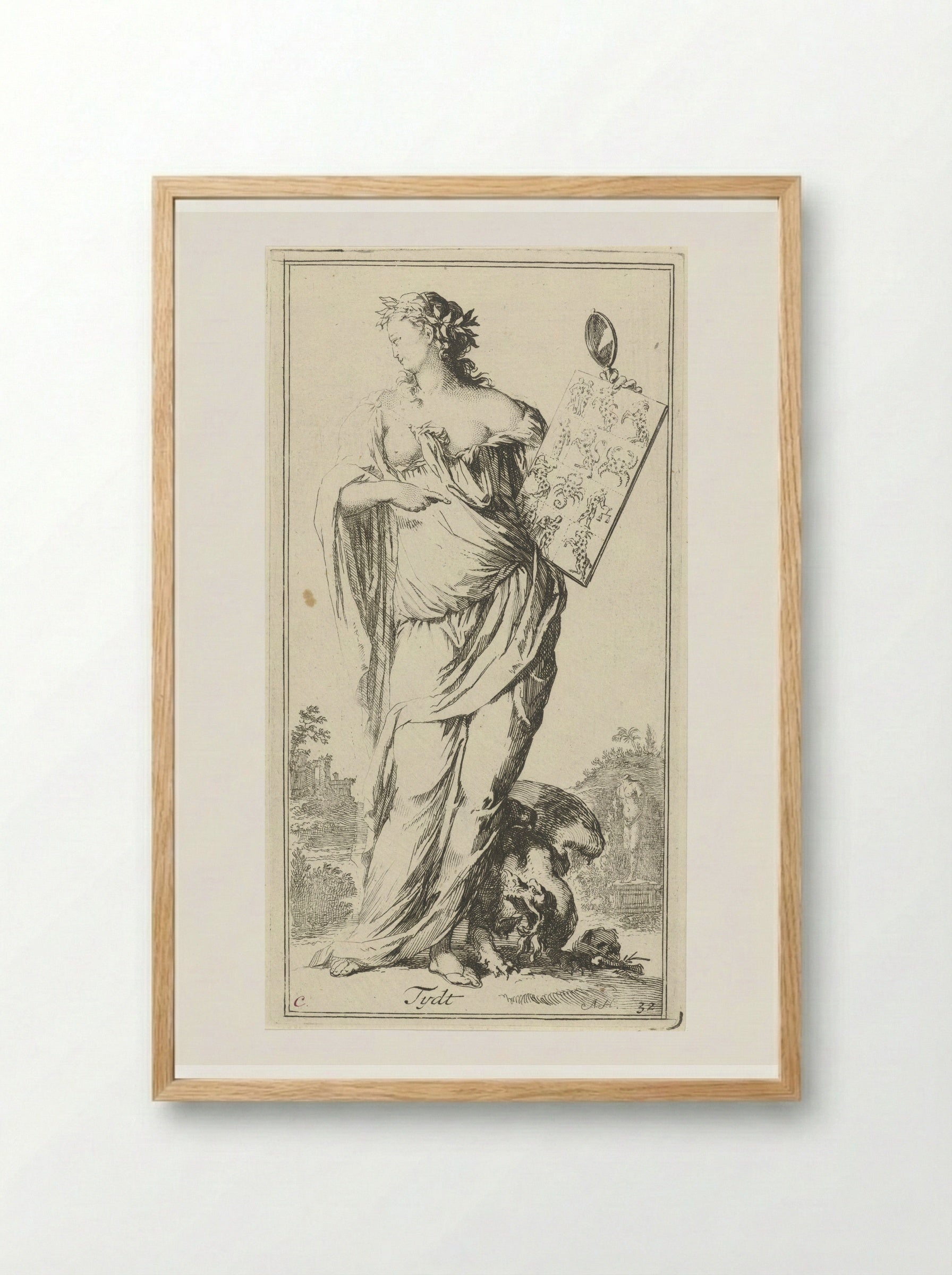 Personificatie van Tijd - Leonard Schenk - Framed Print Wood