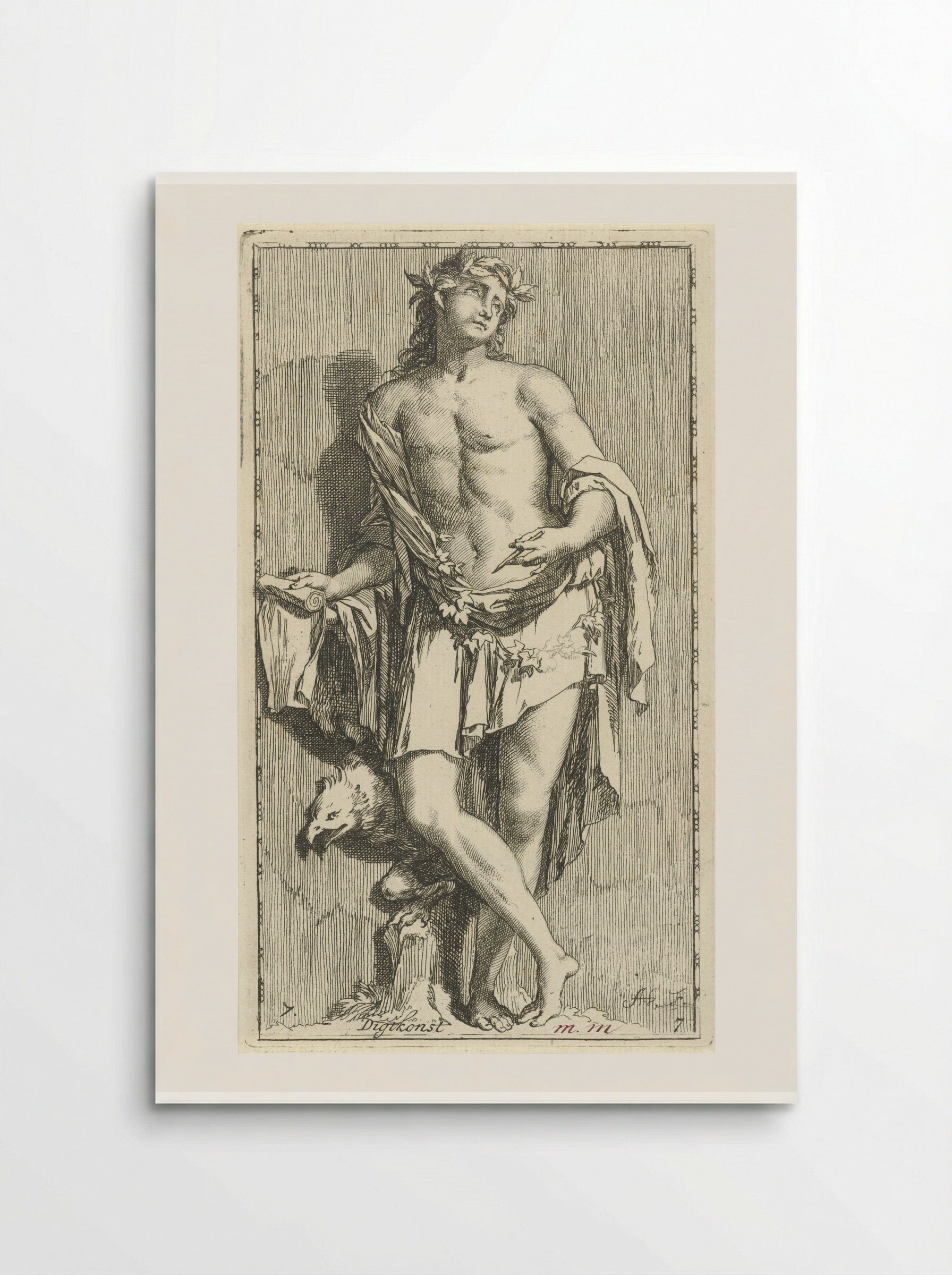 Personificatie van de dichtkunst - Leonard Schenk - Poster