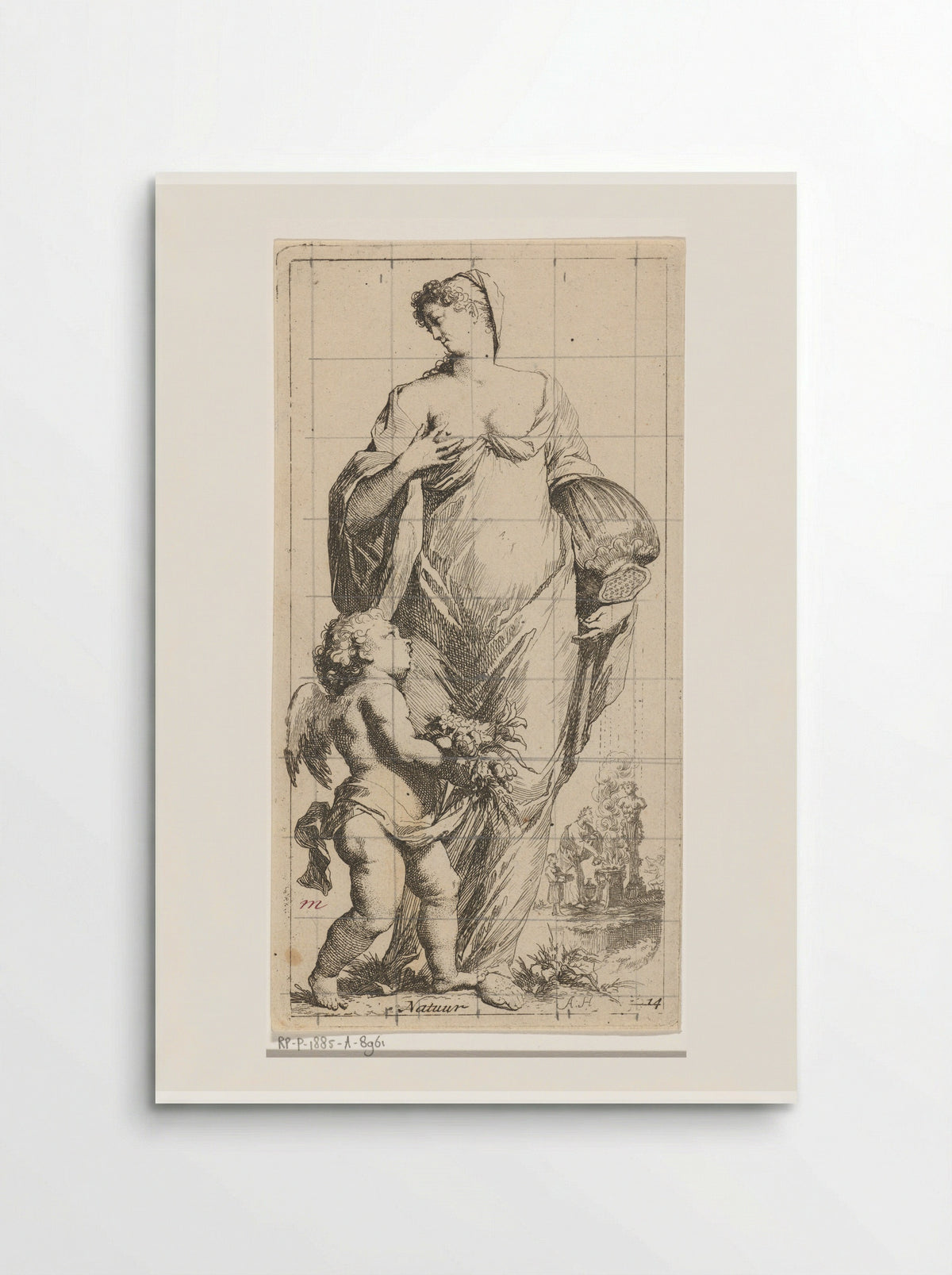 Personificatie van de natuur - Leonard Schenk - Poster