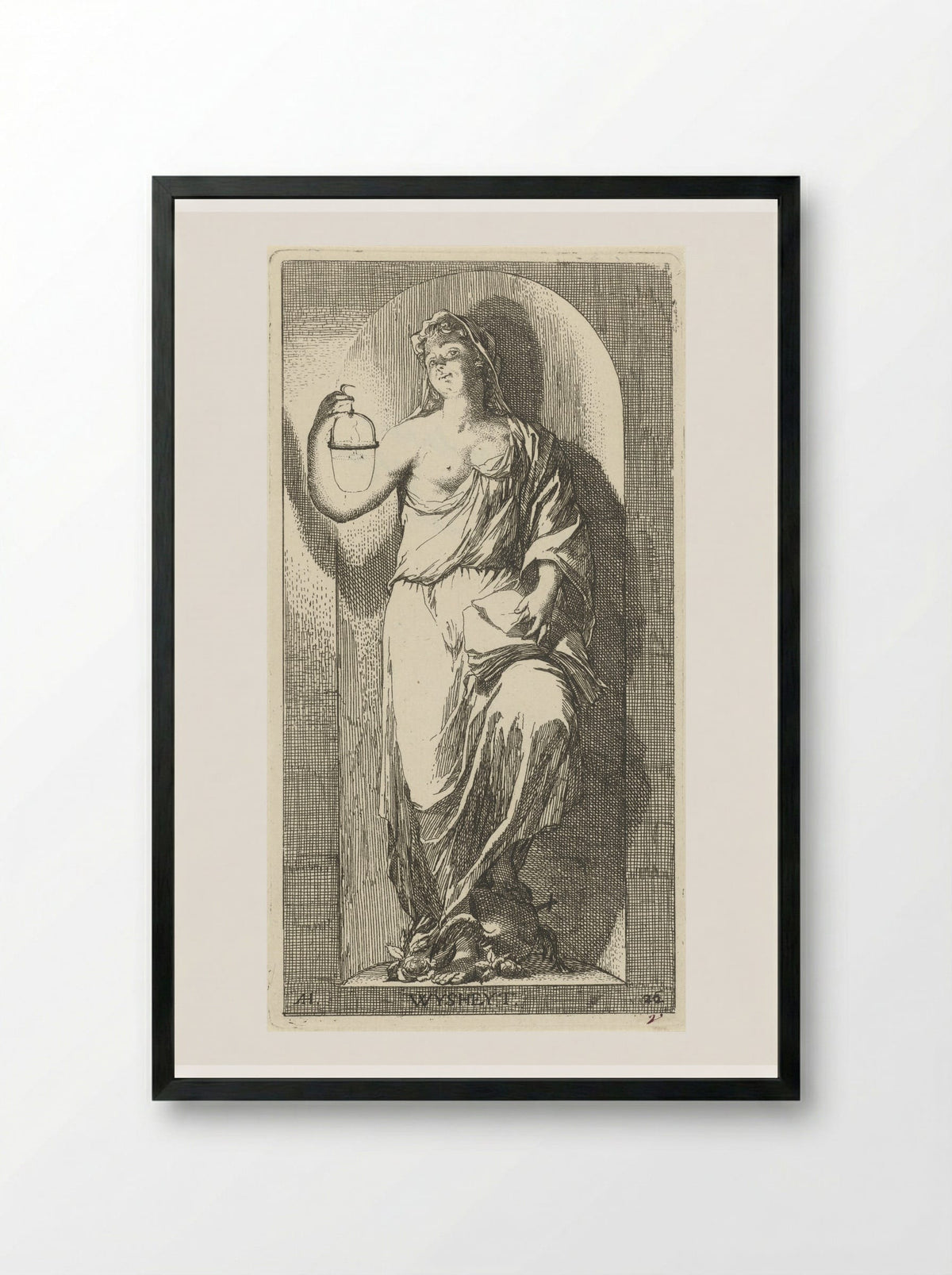 Personificatie van de wijsheid - Leonard Schenk - Framed Print Black