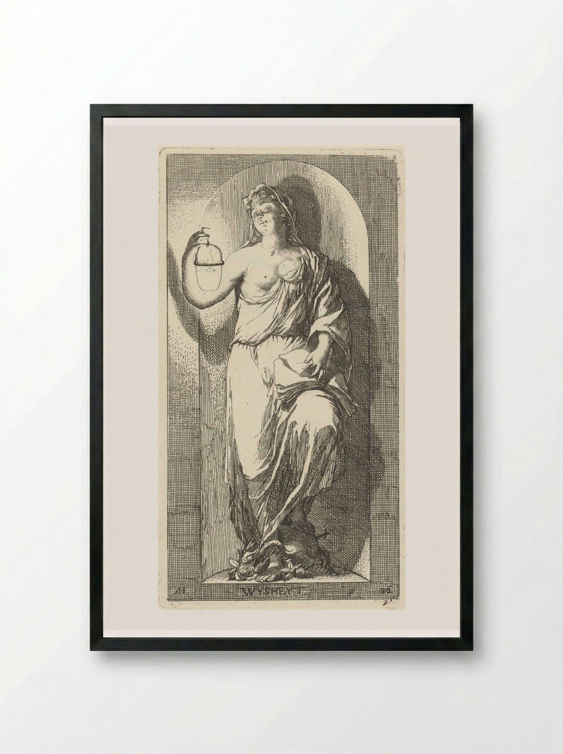 Personificatie van de wijsheid - Leonard Schenk - Framed Print Black