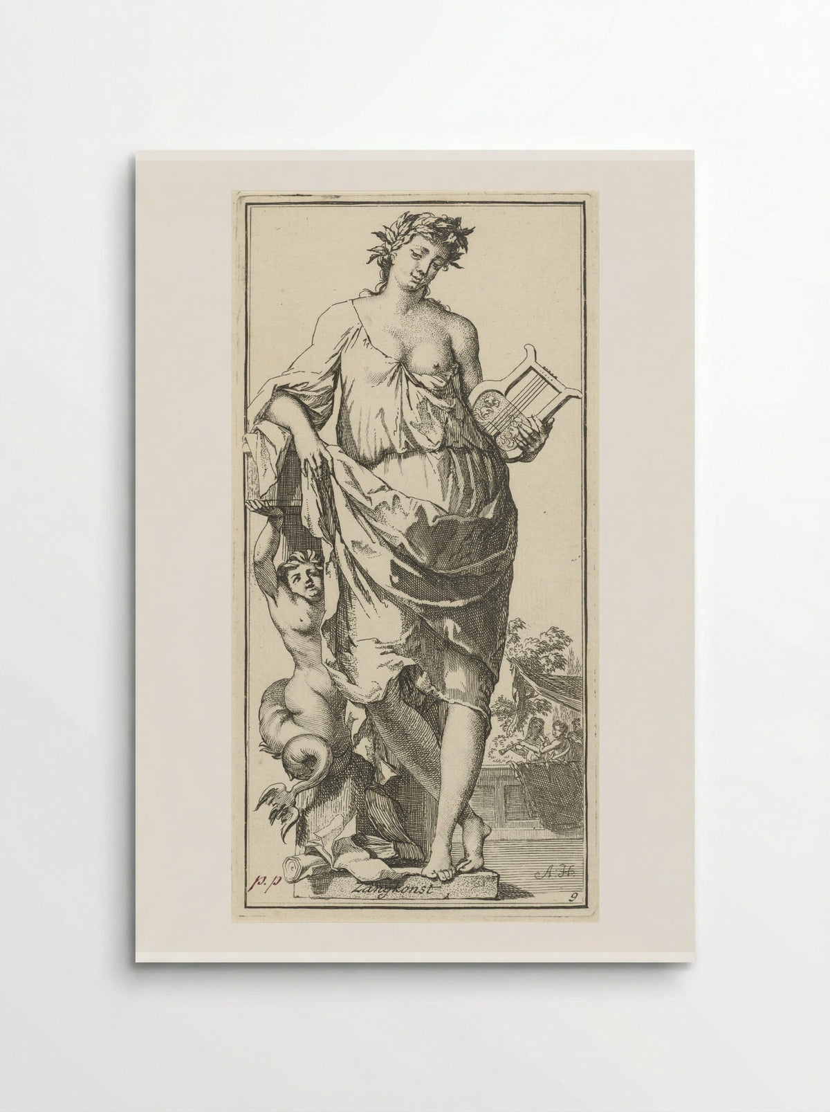 Personificatie van de zangkunst - Leonard Schenk - Poster
