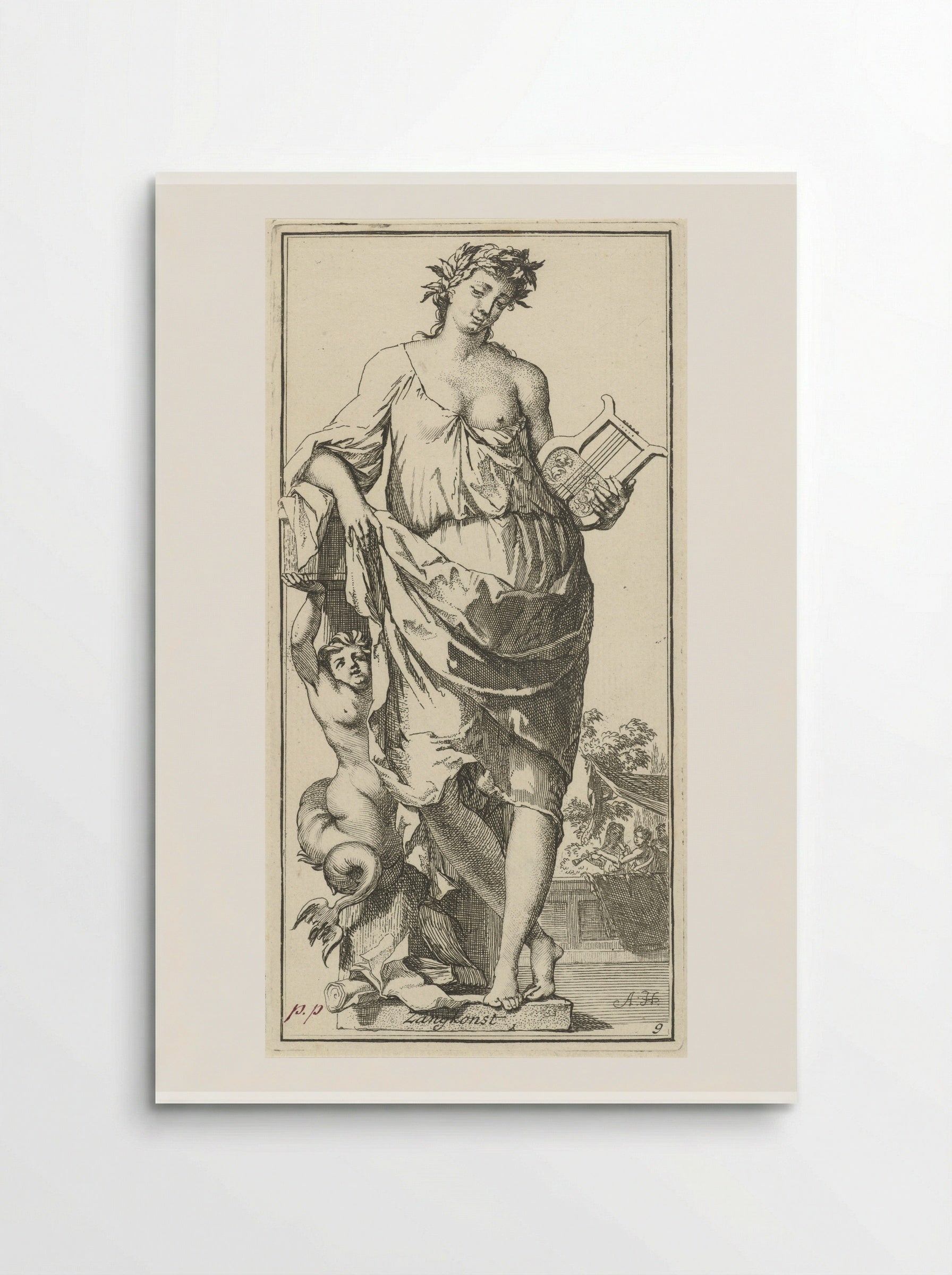 Personificatie van de zangkunst - Leonard Schenk - Poster