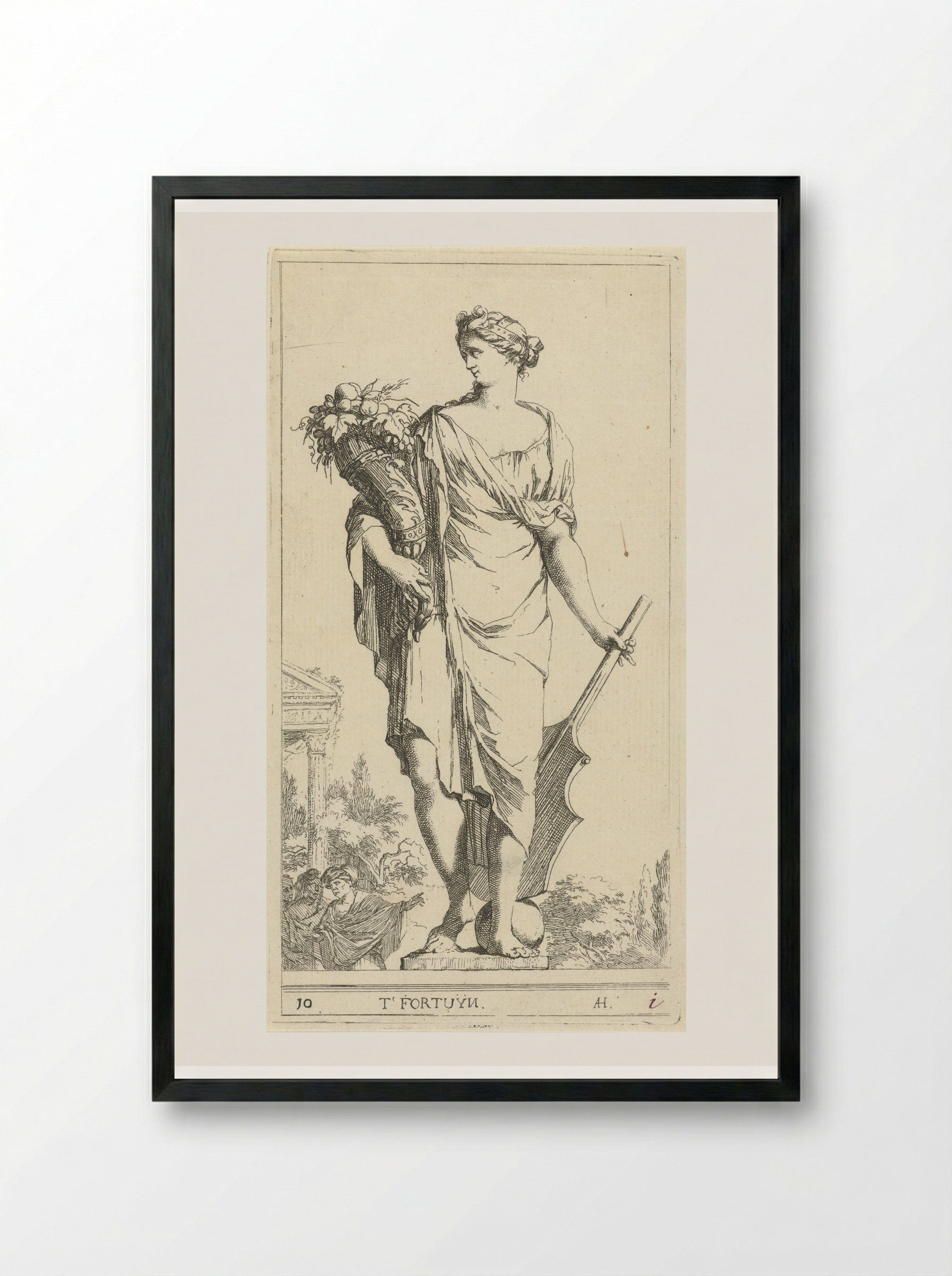 Personificatie van voorspoed - Leonard Schenk - Framed Print Black