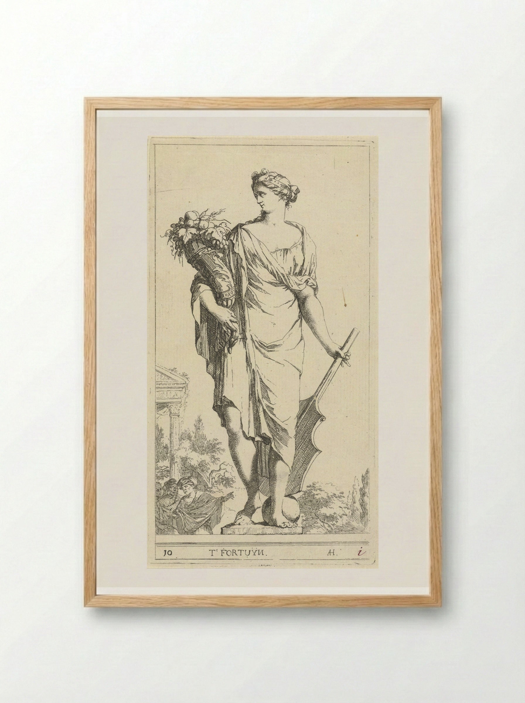 Personificatie van voorspoed - Leonard Schenk - Framed Print Wood