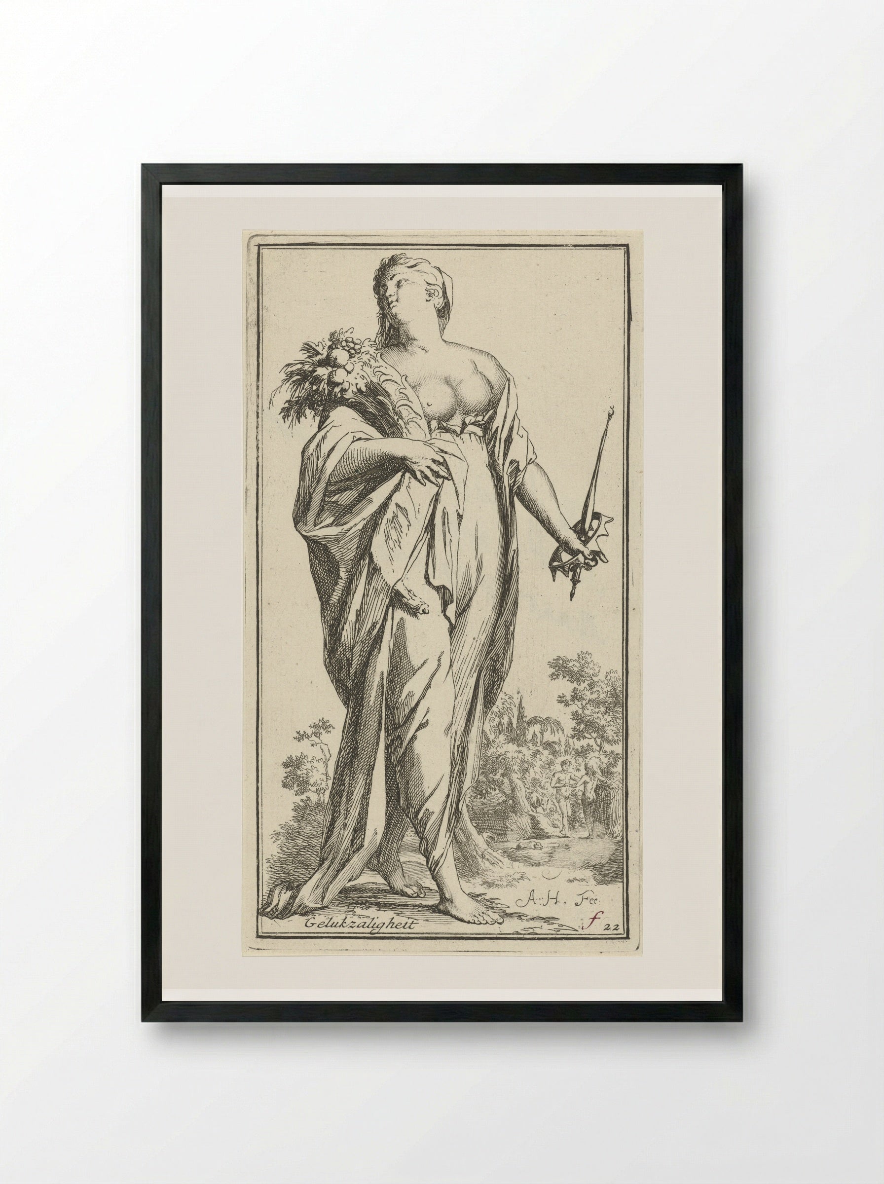 Personification of Bliss - Leonard Schenk - Framed Print Black
