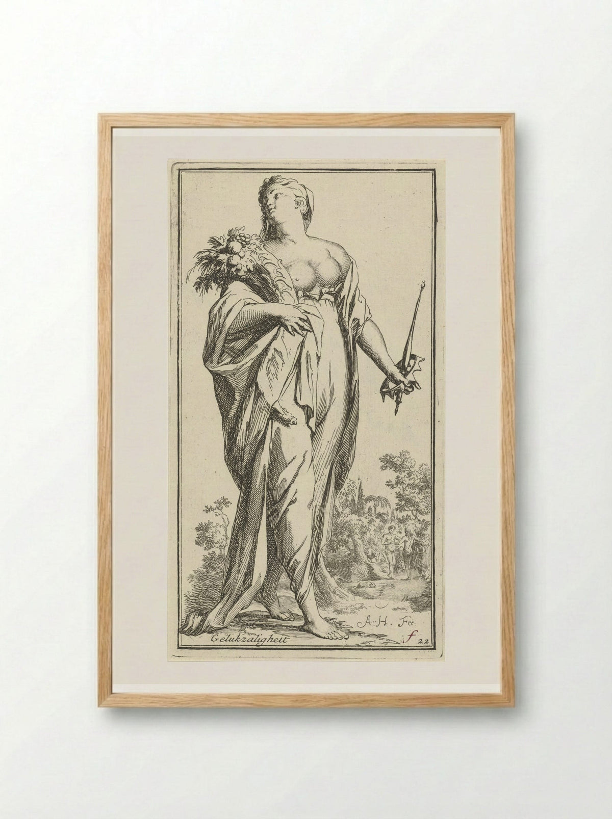 Personification of Bliss - Leonard Schenk - Framed Print Wood