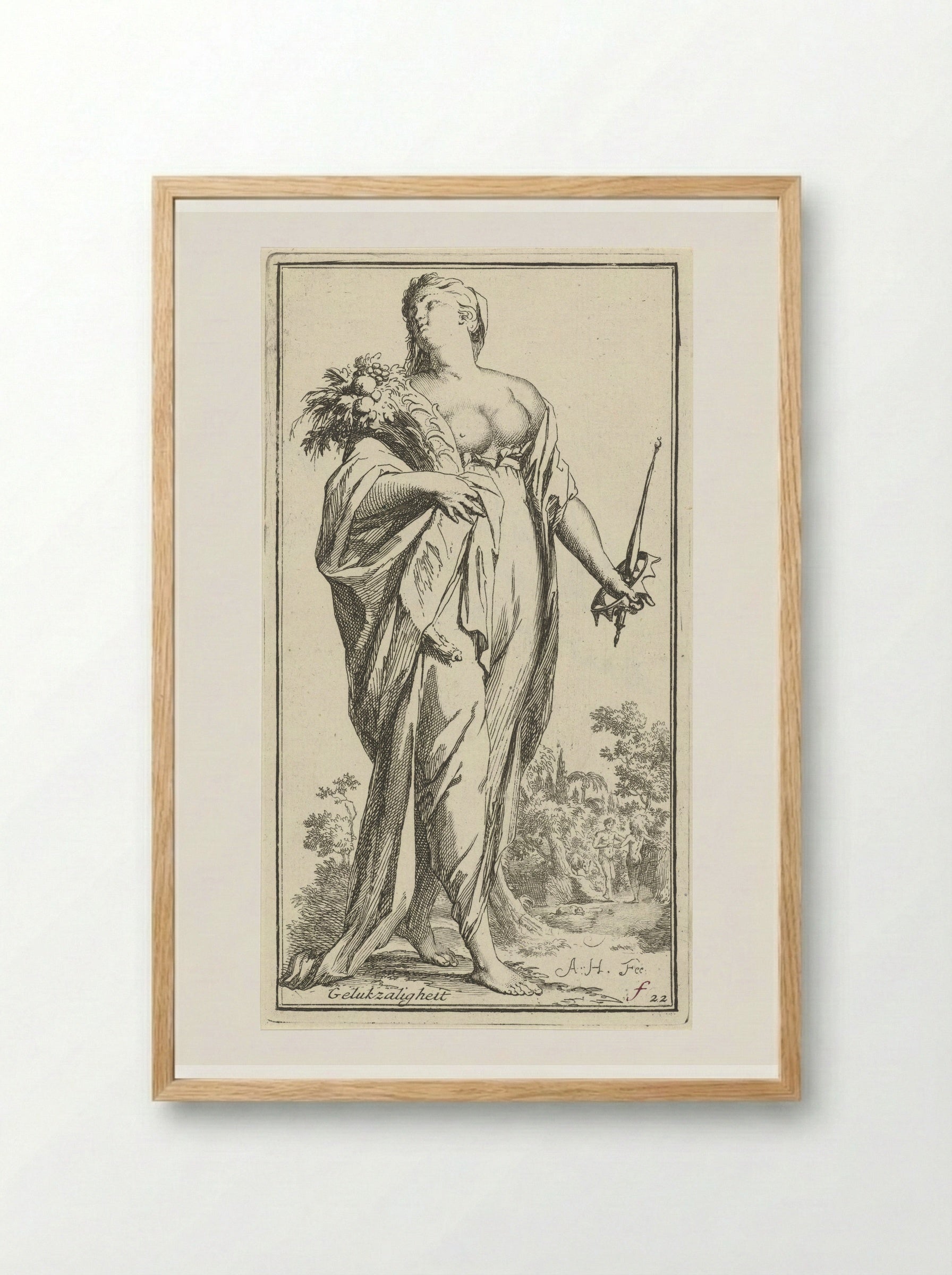 Personification of Bliss - Leonard Schenk - Framed Print Wood