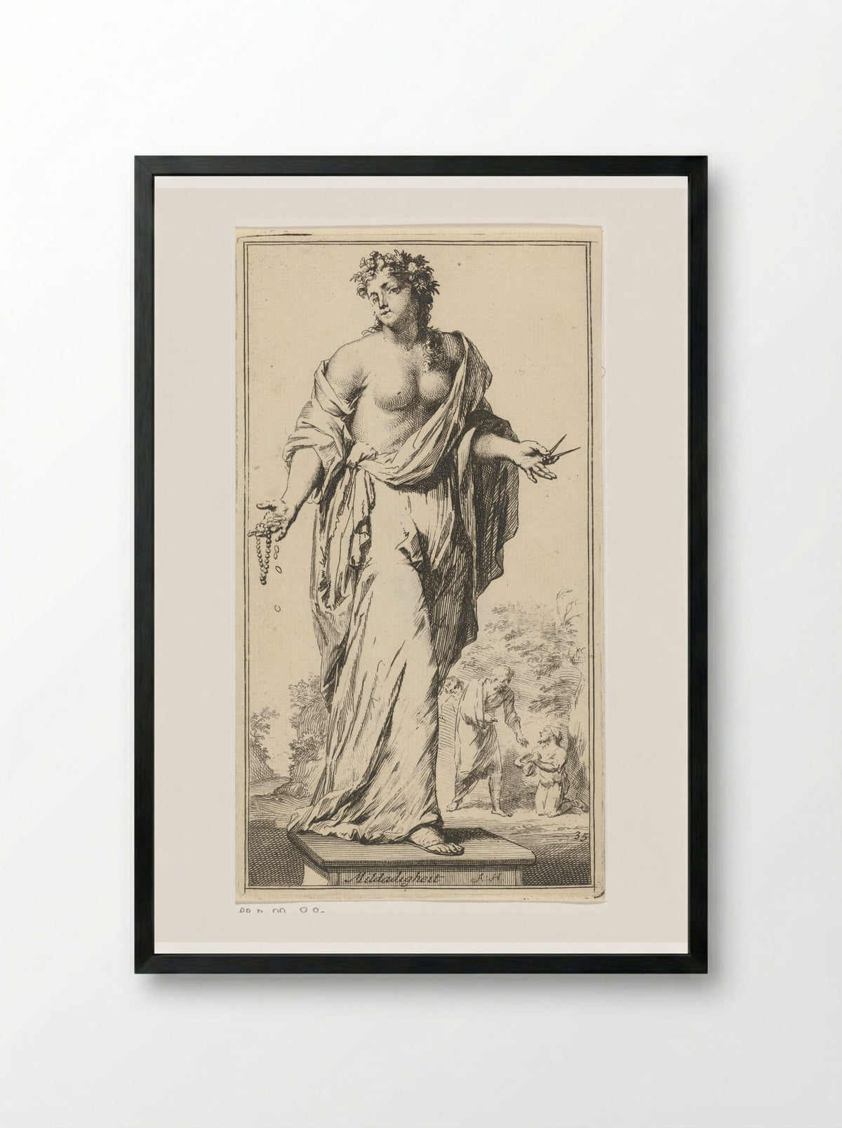 Personification of Charity - Leonard Schenk - Framed Print Black