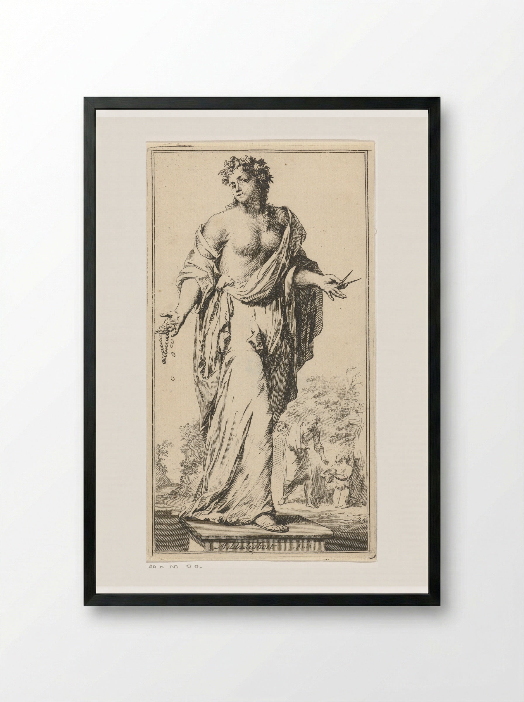 Personification of Charity - Leonard Schenk - Framed Print Black